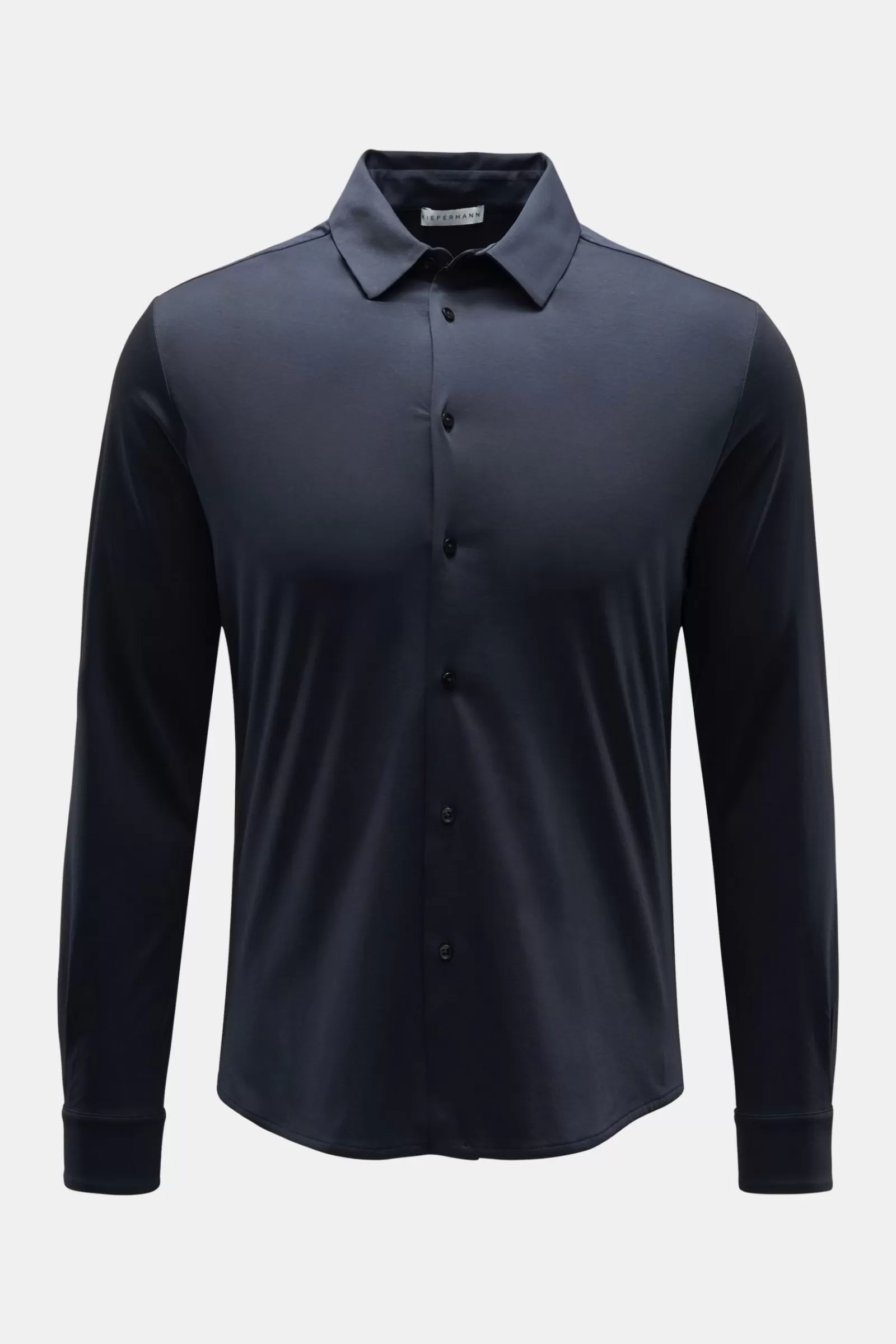 Jersey Shirt 'Pius' Narrow Collar Dark Navy>Kiefermann Flash Sale