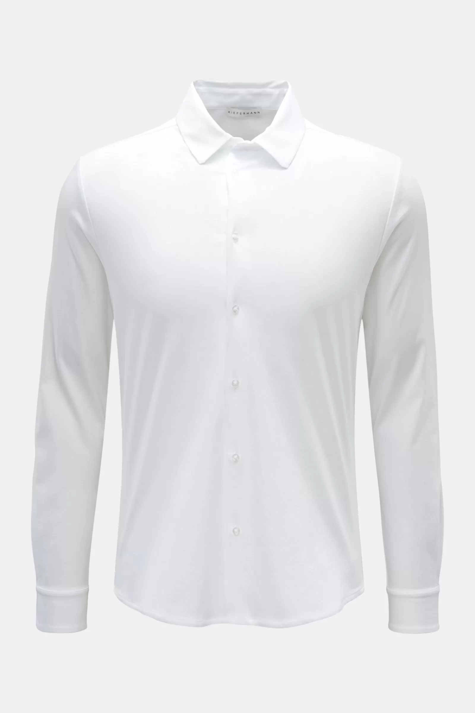 Jersey Shirt 'Pius' Narrow Collar White>Kiefermann Online