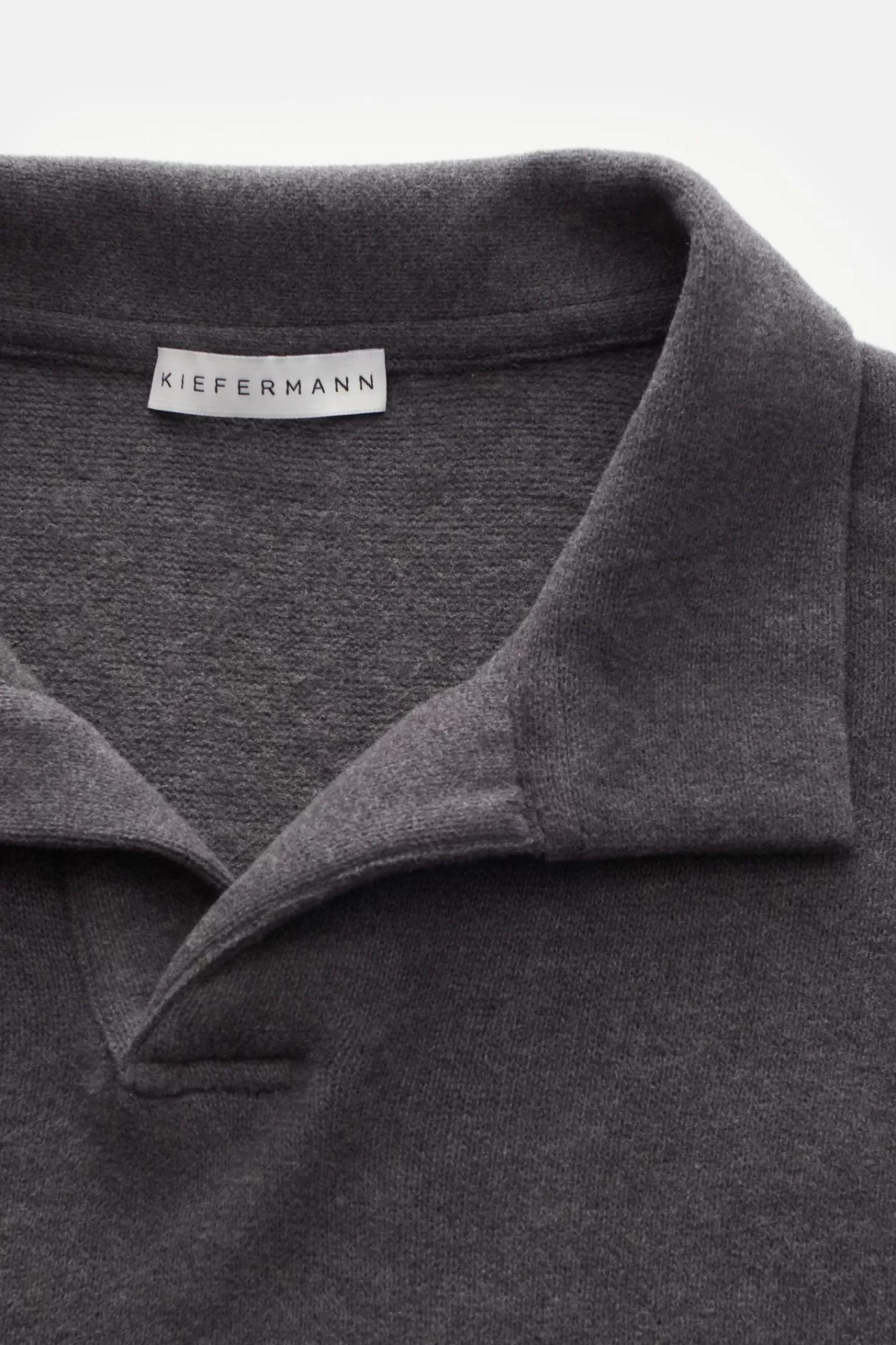 Knit Polo 'Toni' Dark Grey^Kiefermann Clearance