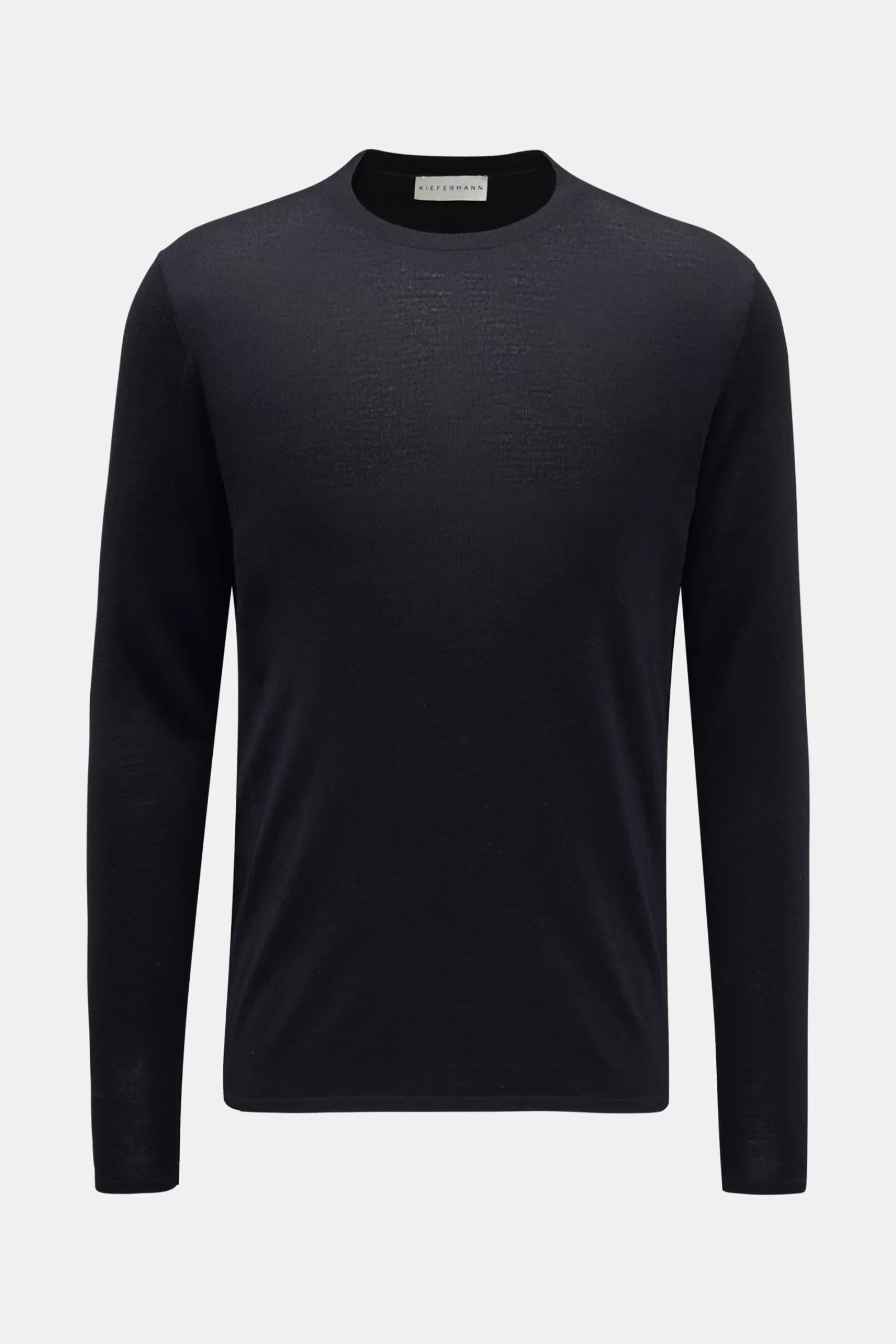 Merino Fine Knit Crew Neck Jumper 'Marley' Navy^Kiefermann Discount