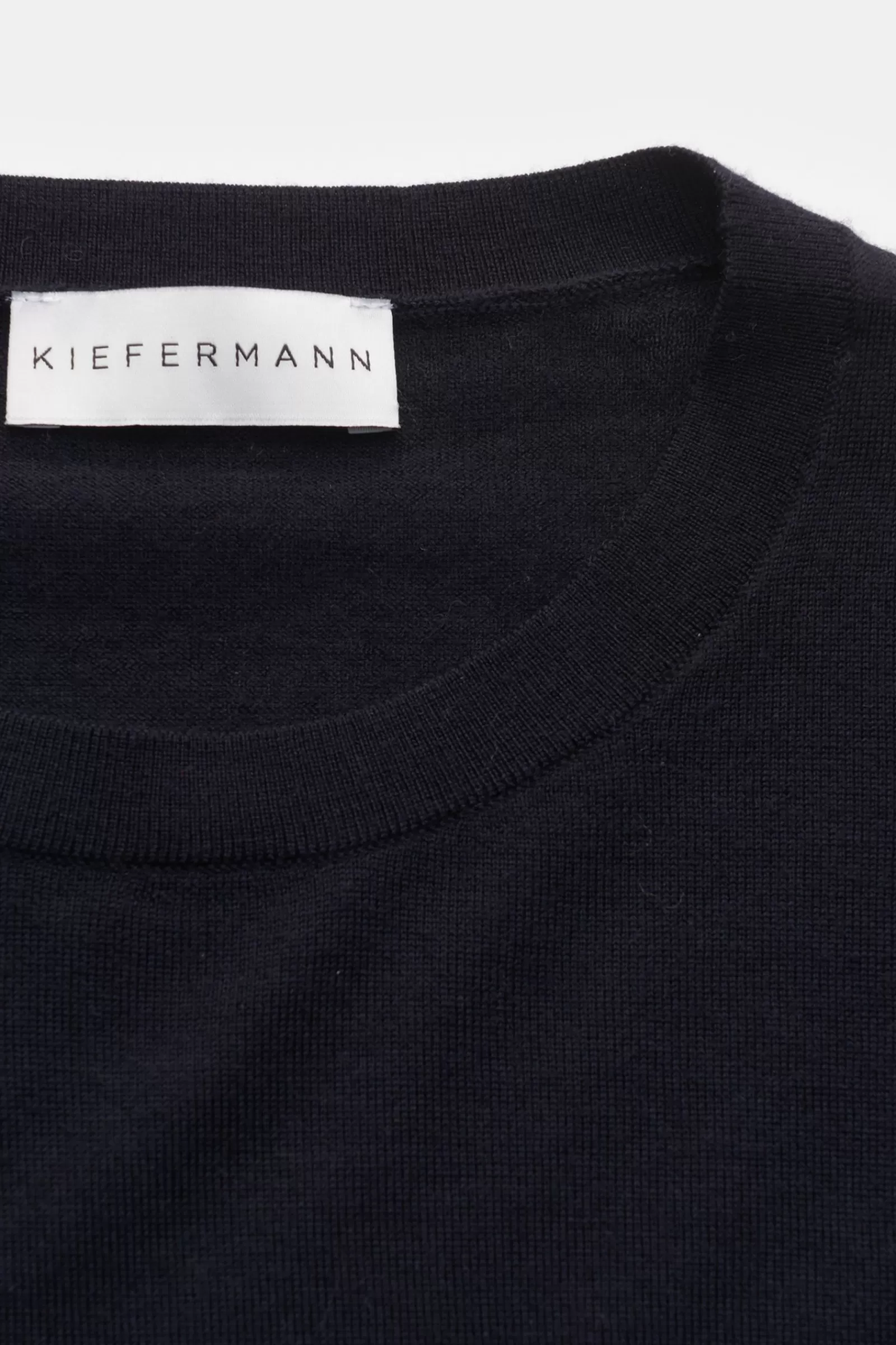 Merino Fine Knit Crew Neck Jumper 'Marley' Navy^Kiefermann Discount