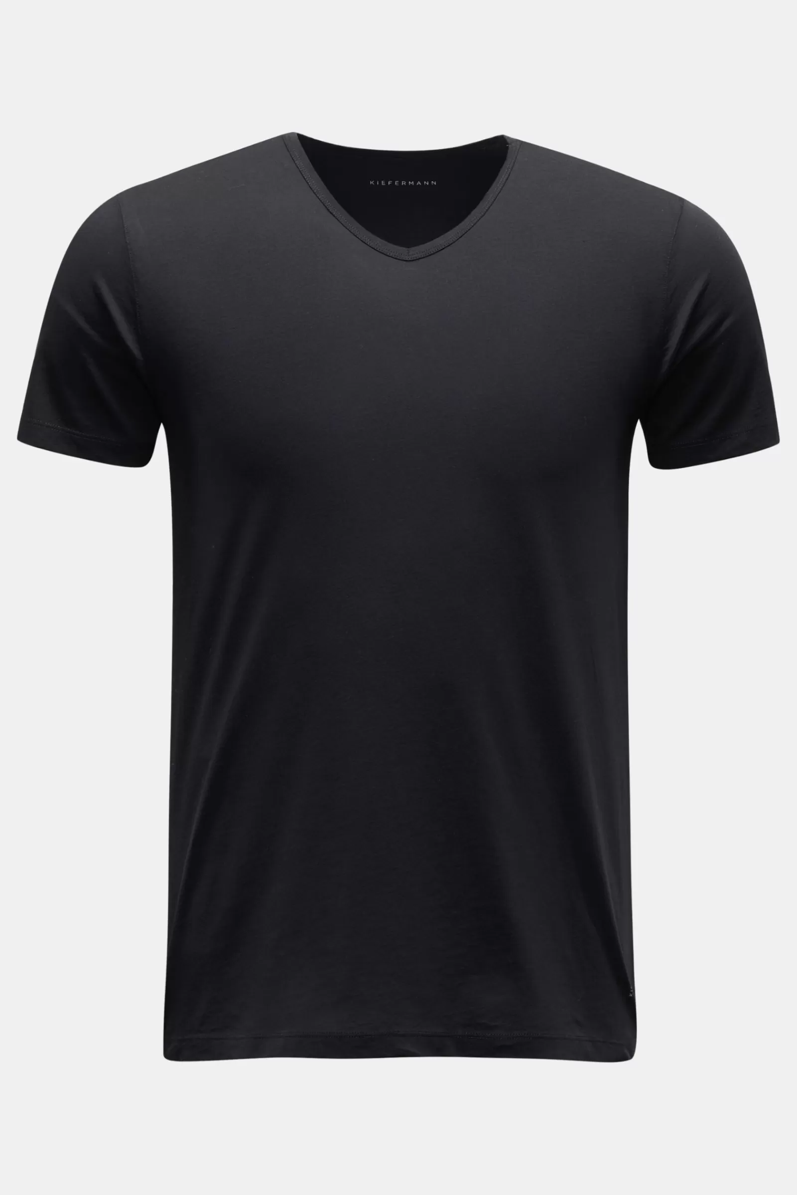 V-Neck T-Shirt 'Darius' Black>Kiefermann New