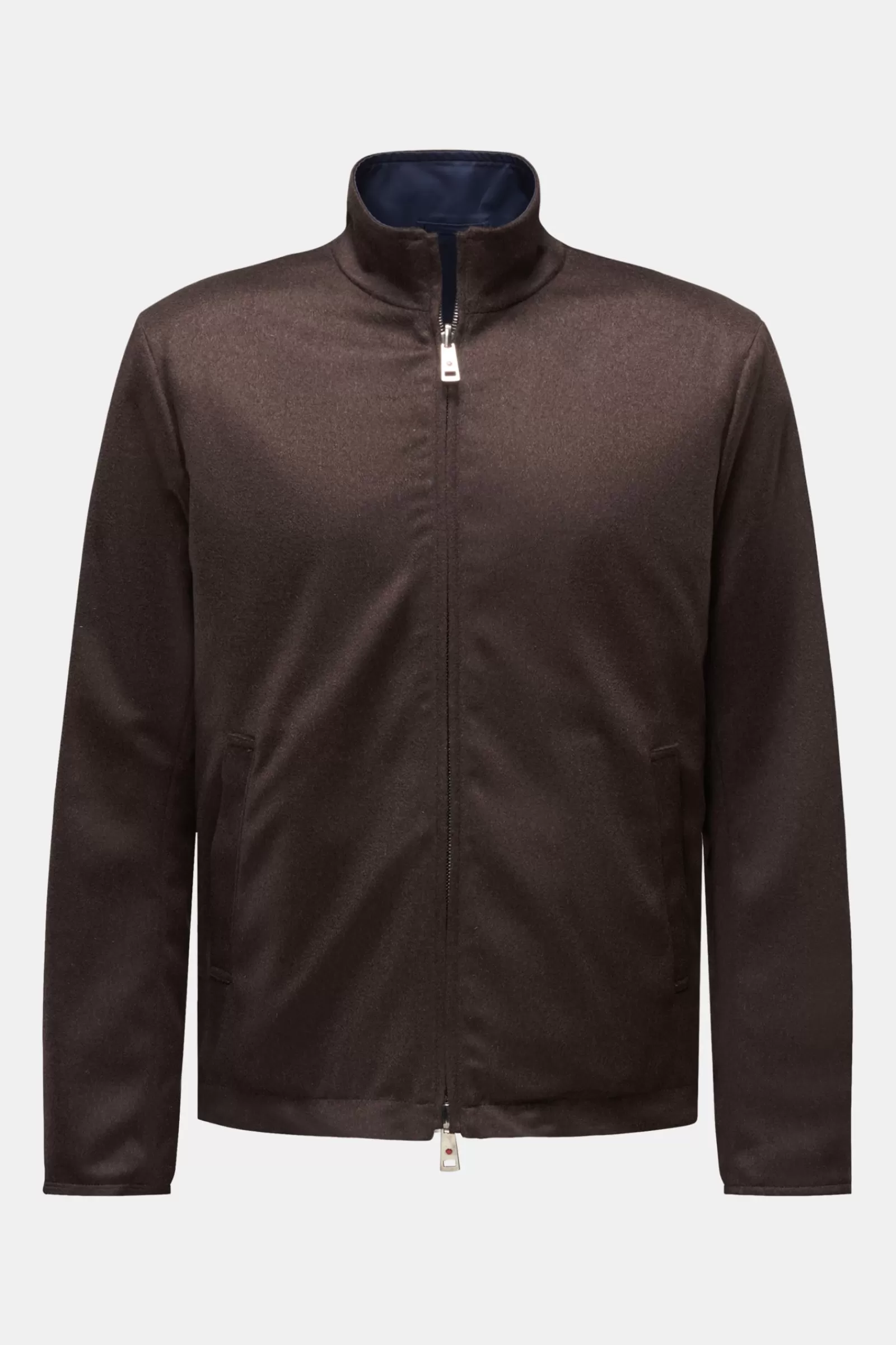 Cashmere Reversible Jacket Dark Brown/Navy>Kired Cheap