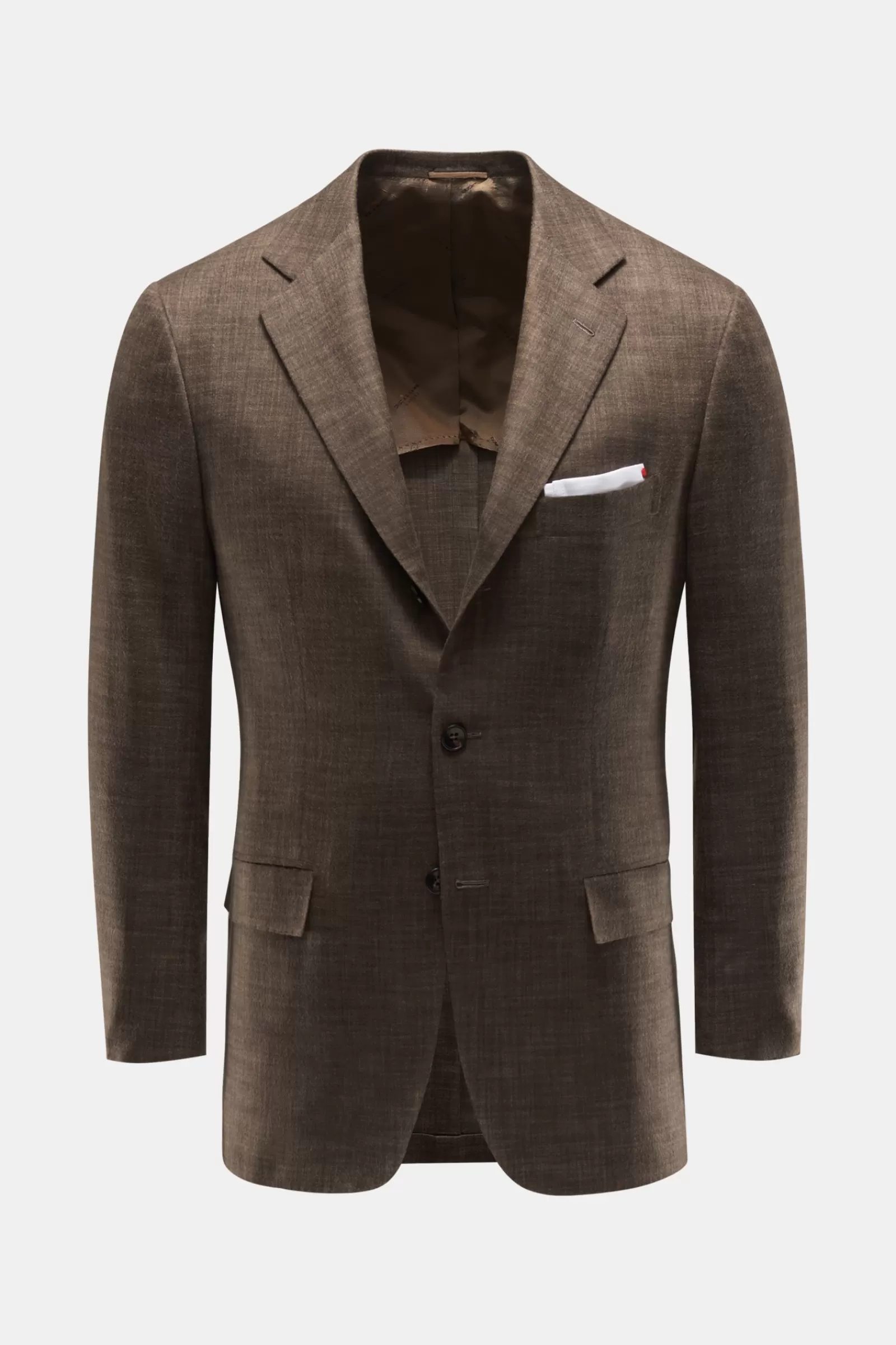 Cashmere Jacket Khaki Checked>Kiton Best Sale