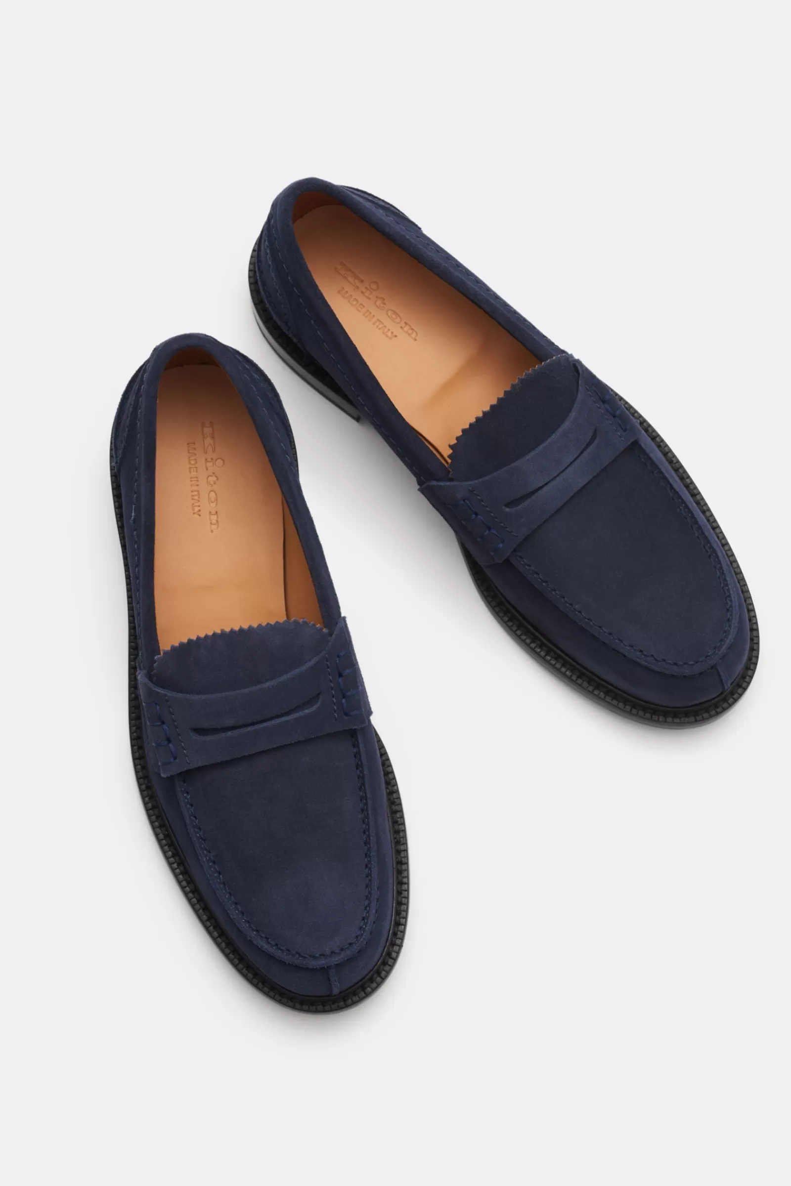 Penny Loafers Navy^Kiton Fashion