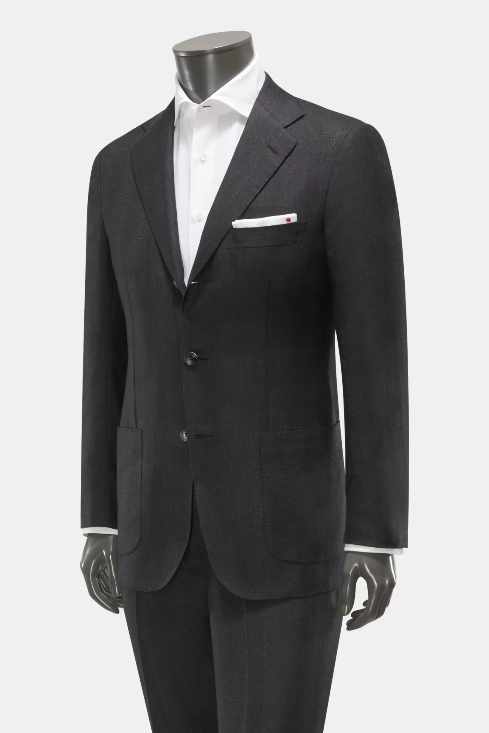 Suit Anthracite Checked>Kiton Discount