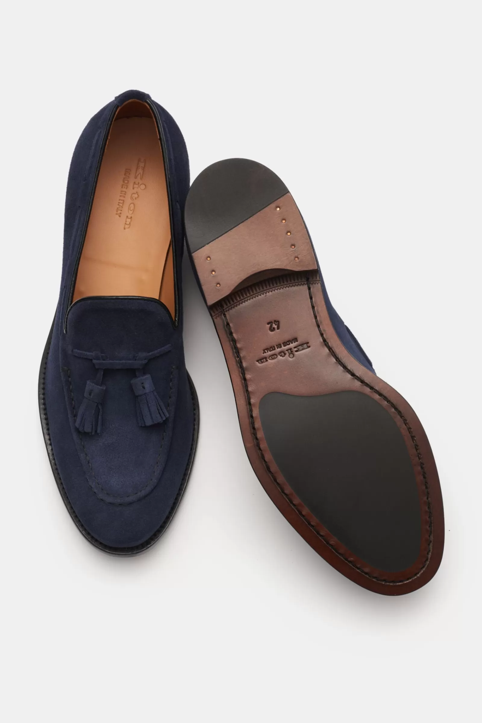 Tassel Loafers Navy^Kiton Hot