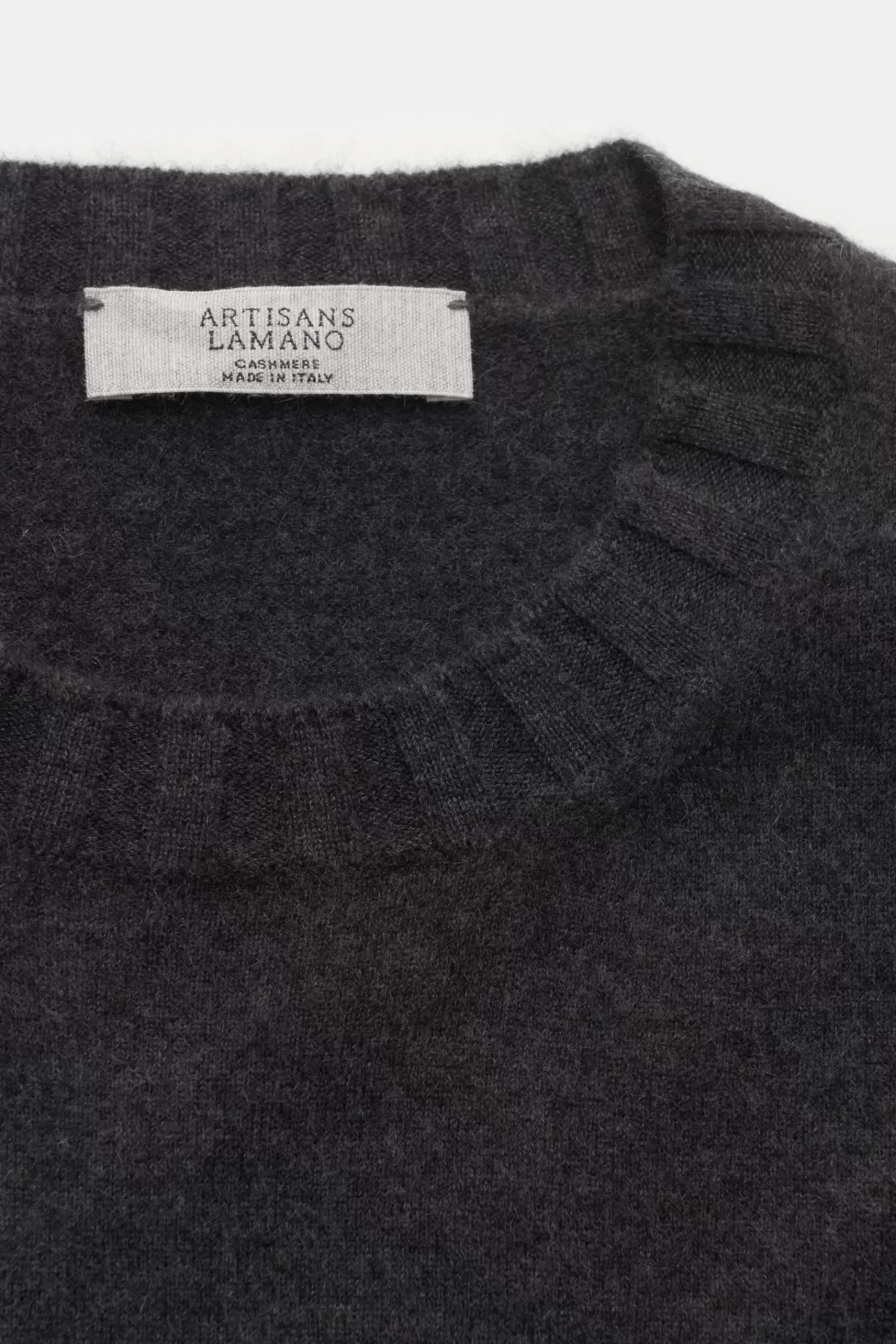 Cashmere Crew Neck Jumper Dark Grey^Lamano Artisans Fashion