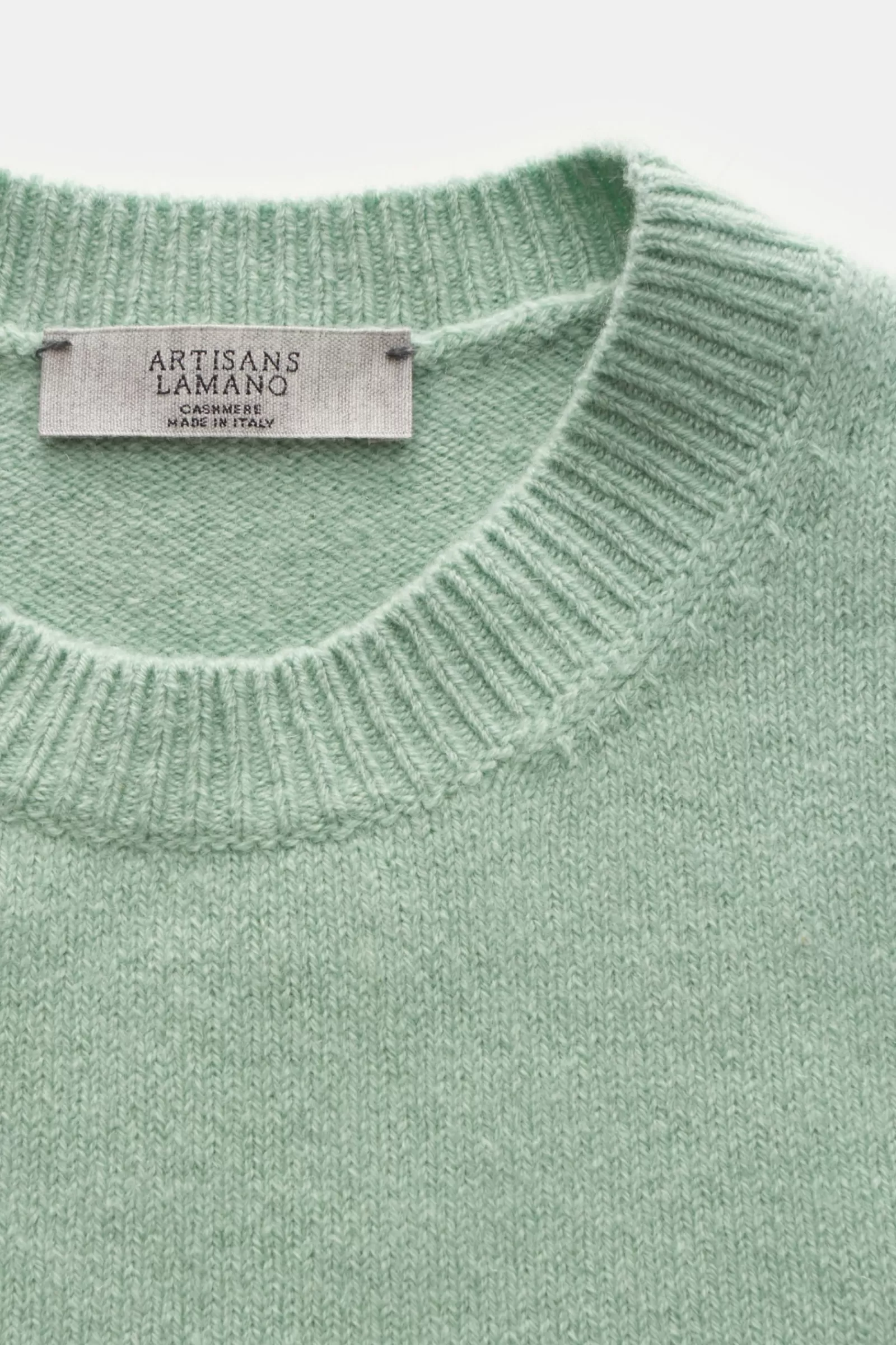 Cashmere Crew Neck Jumper Pastel Green^Lamano Artisans Best