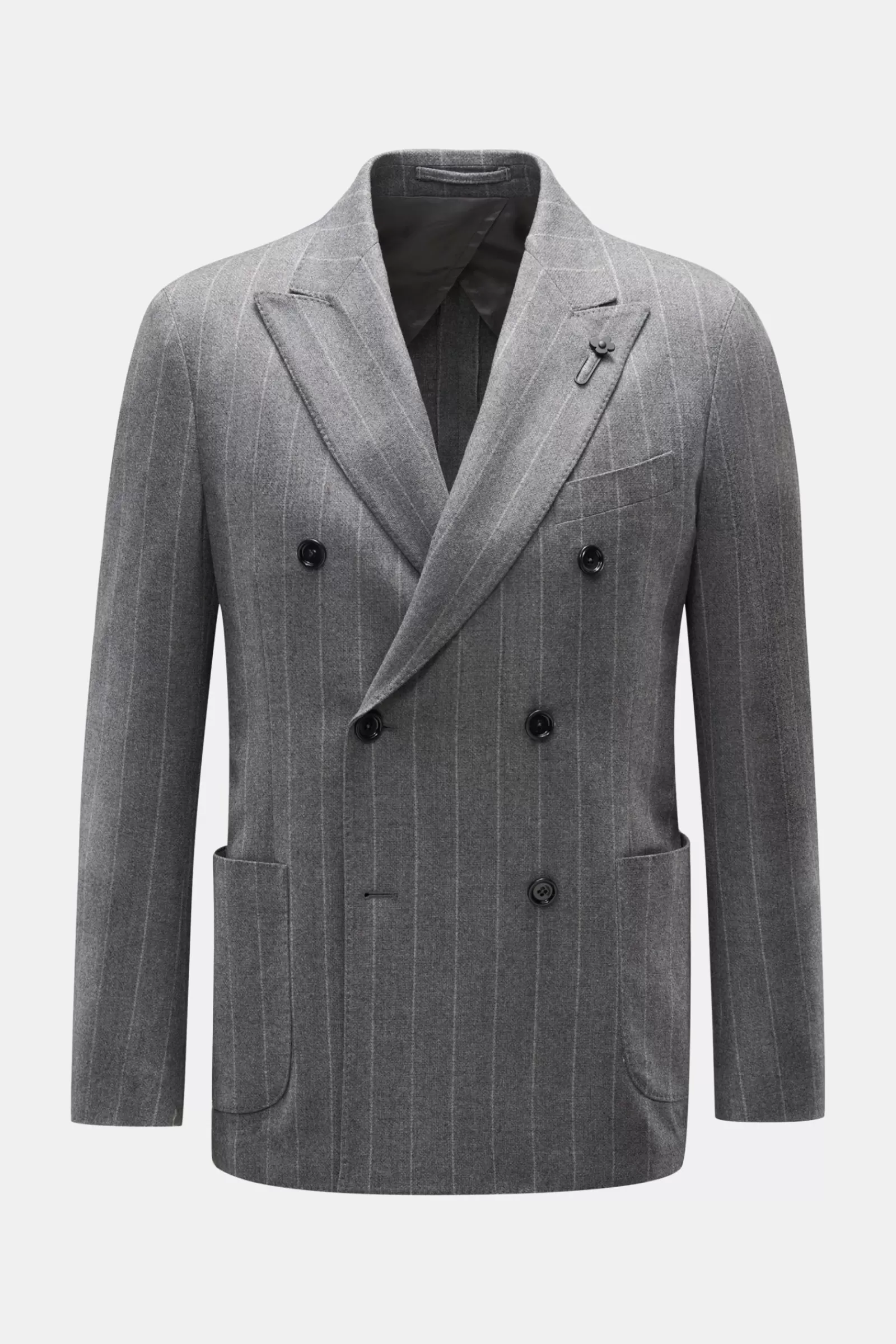 Smart-Casual Jacket Dark Grey Striped>Lardini Sale