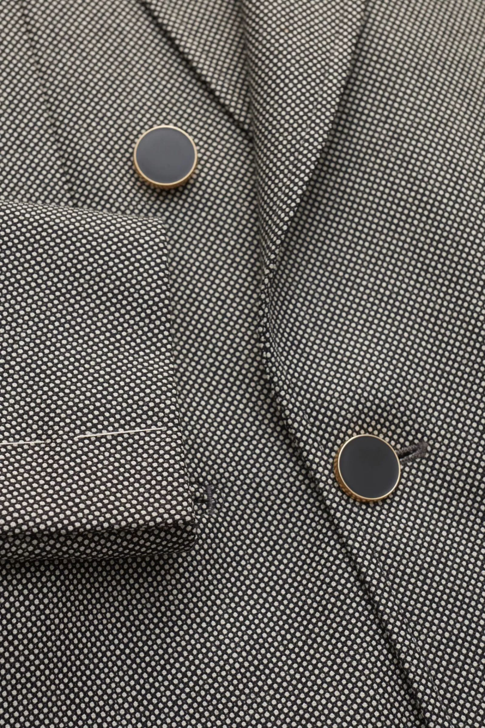 Smart-Casual Jacket In Black/White With Polka Dots>Lardini Store