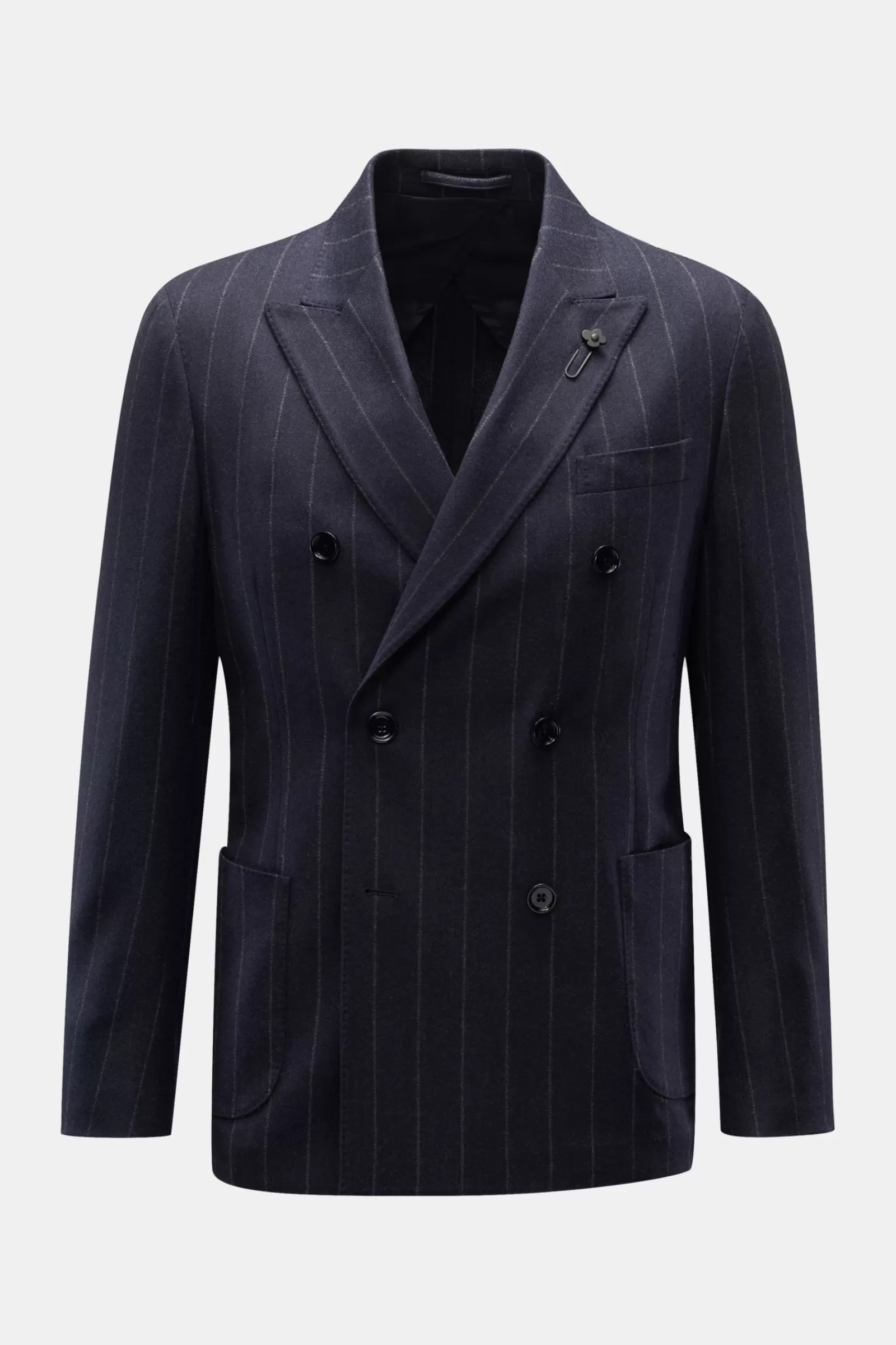 Smart-Casual Jacket Navy Striped>Lardini Clearance