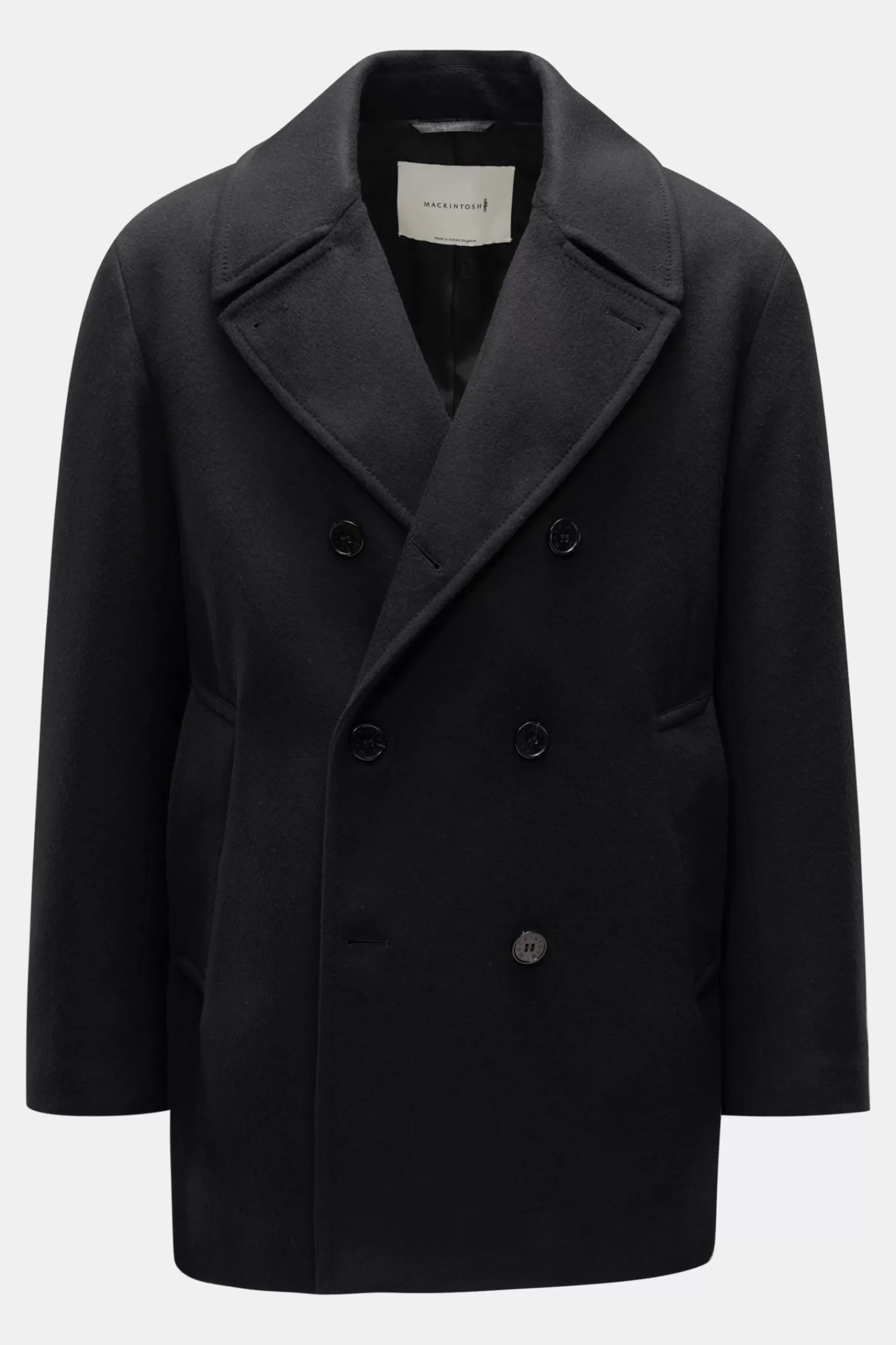 Short Pea Coat 'Dalton' Black>Mackintosh Online