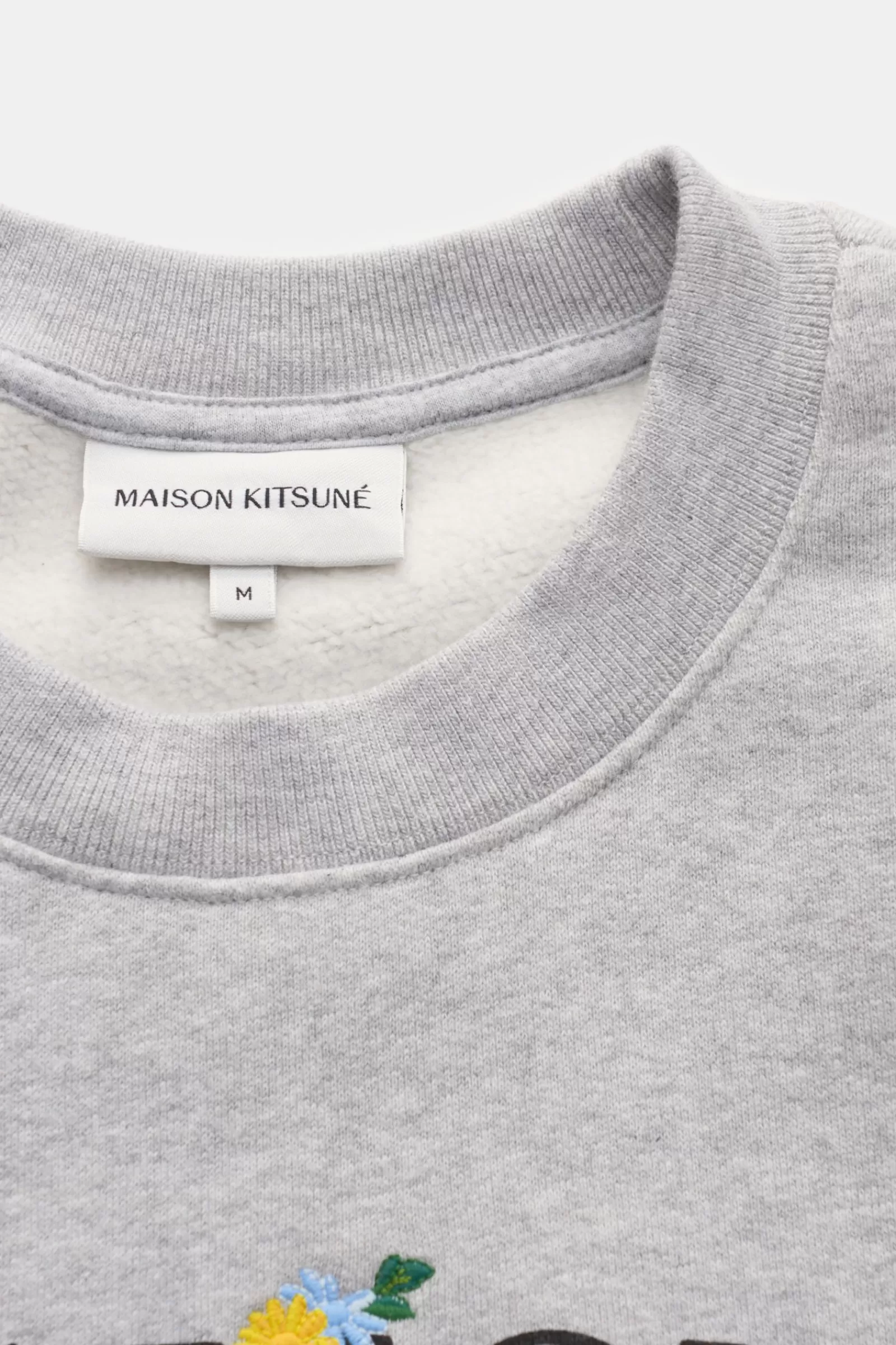 Maison Kitsune Crew Neck Sweatshirt Grey>Maison Kitsunu00e9 Sale