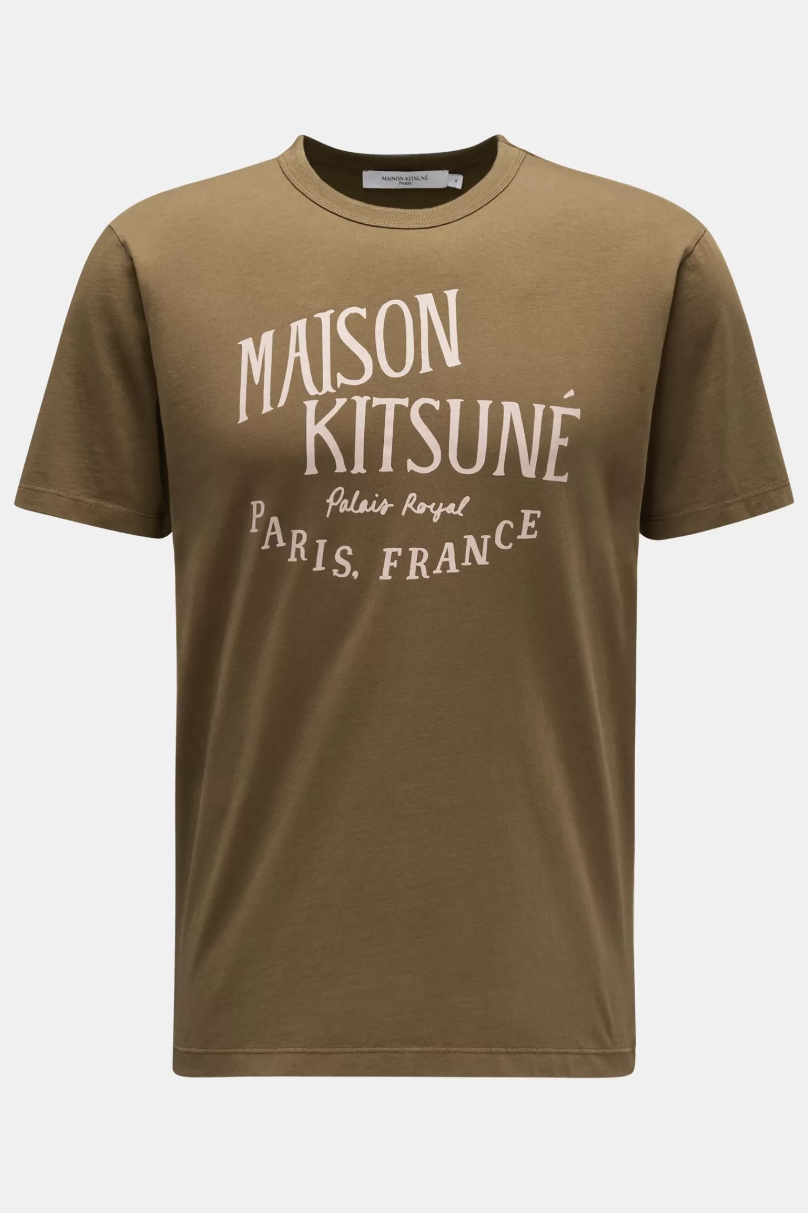 Maison Kitsune Crew Neck T-Shirt Olive>Maison Kitsunu00e9 Cheap