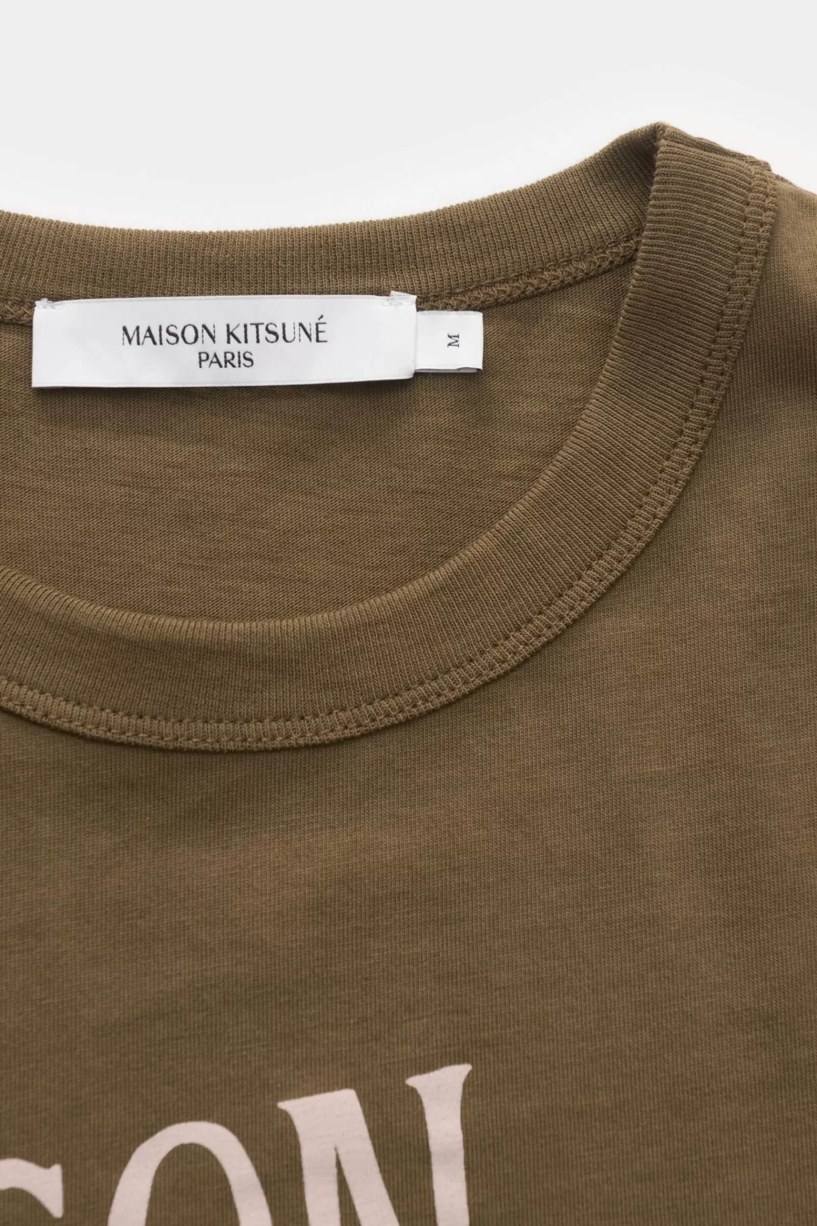 Maison Kitsune Crew Neck T-Shirt Olive>Maison Kitsunu00e9 Cheap