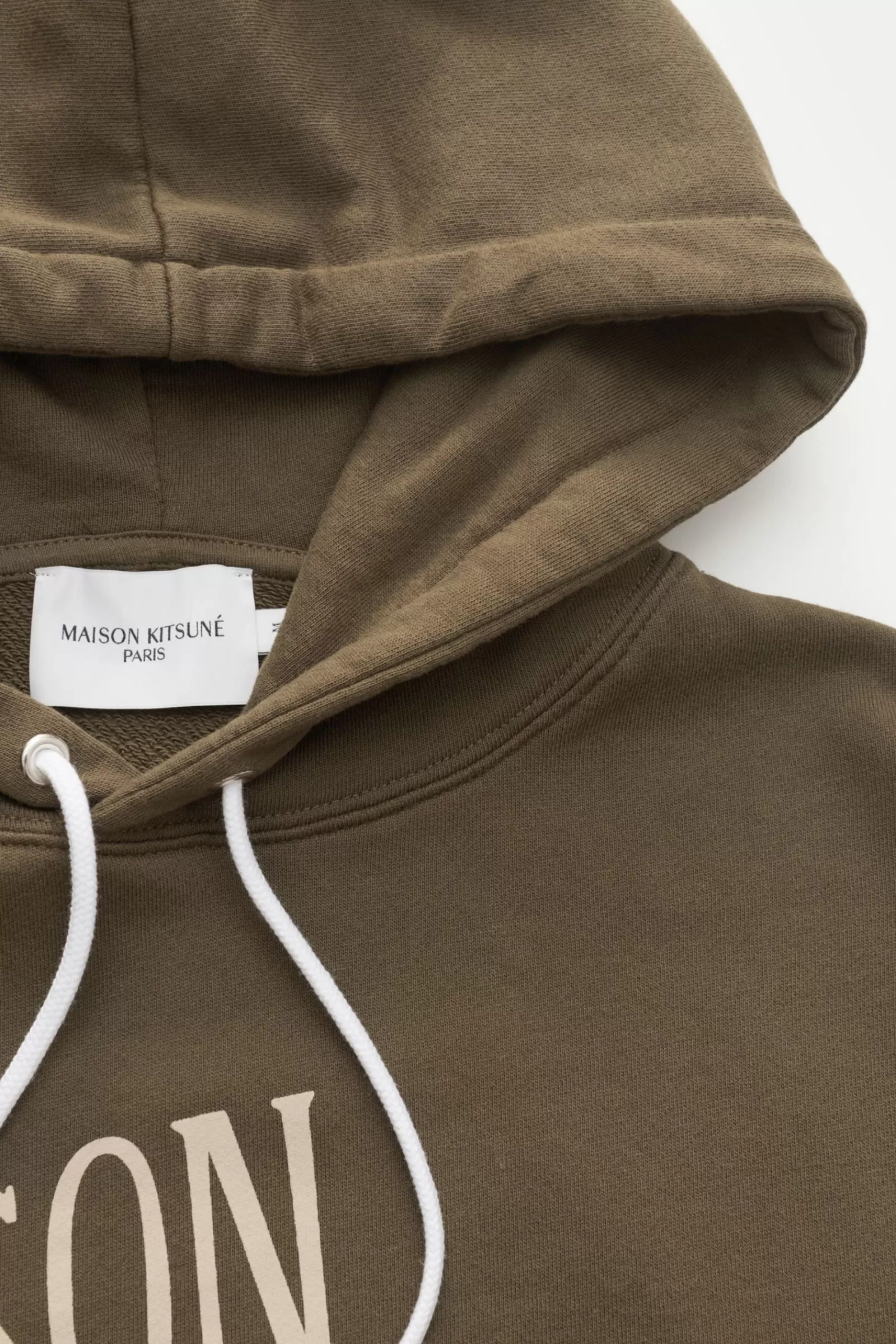 Maison Kitsune Hooded Jumper Olive>Maison Kitsunu00e9 Cheap