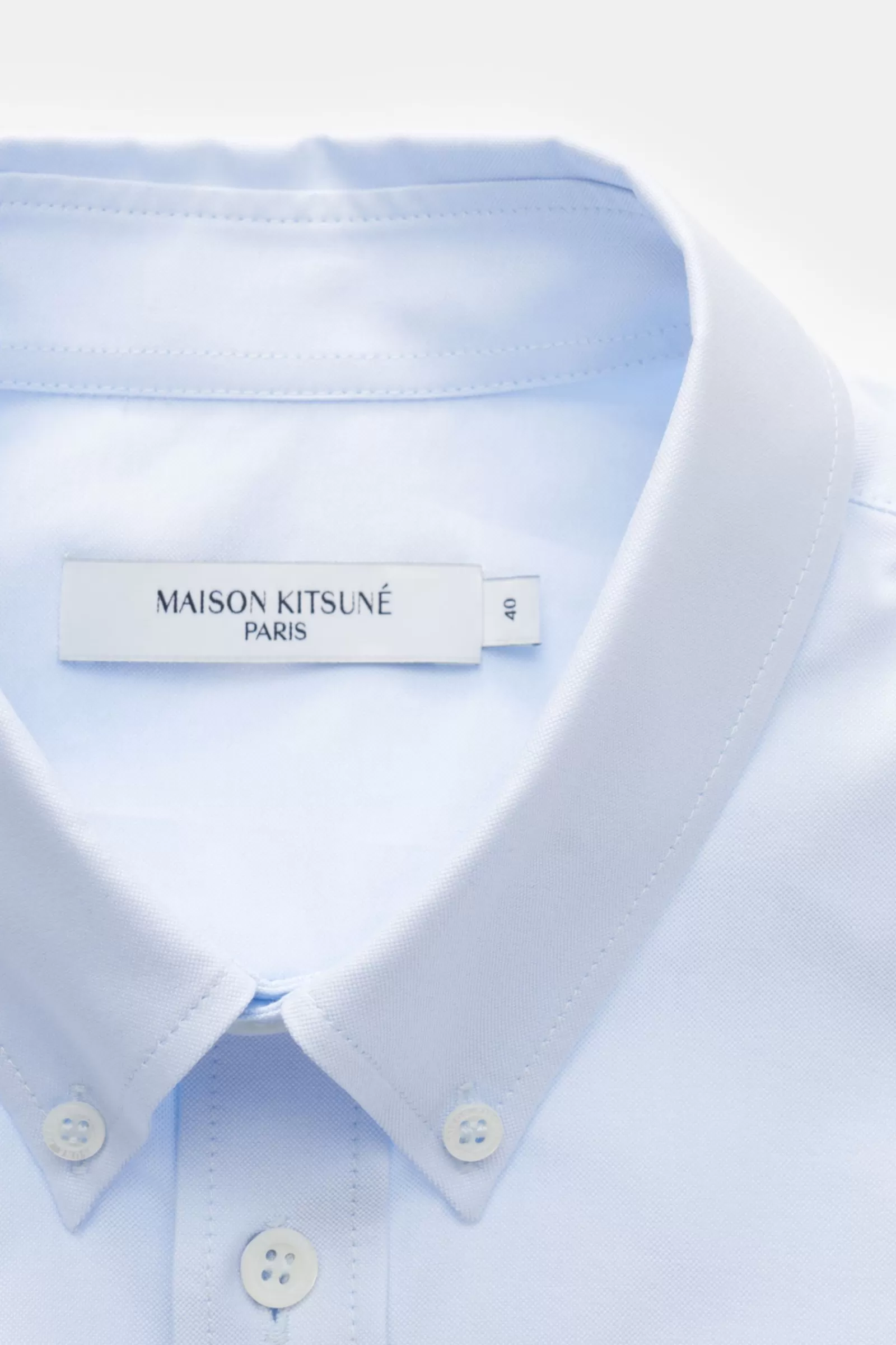 Maison Kitsune Oxford Shirt Button-Down Collar Light Blue>Maison Kitsunu00e9 Flash Sale