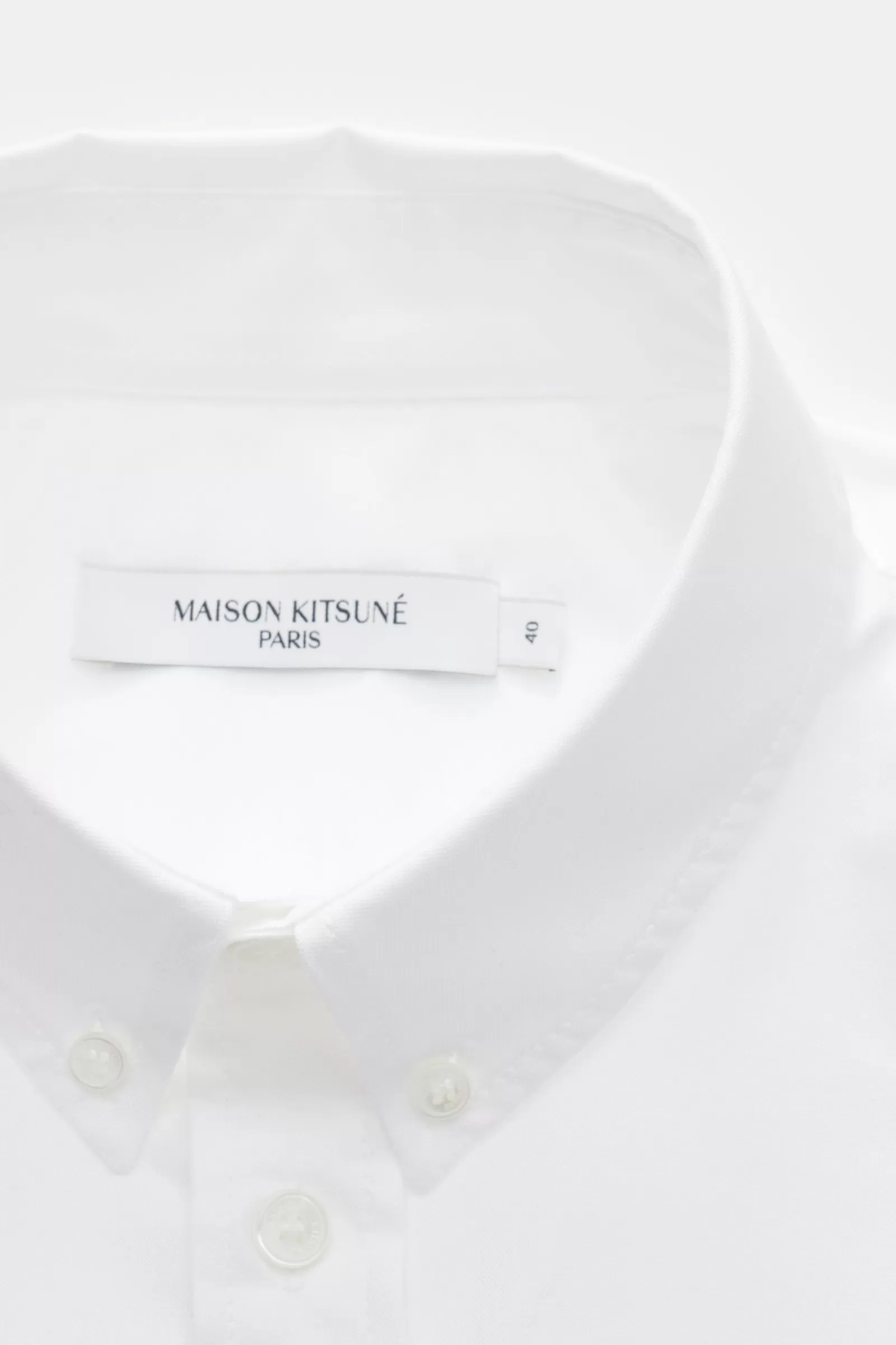 Maison Kitsune Oxford Shirt Button-Down Collar White>Maison Kitsunu00e9 Hot