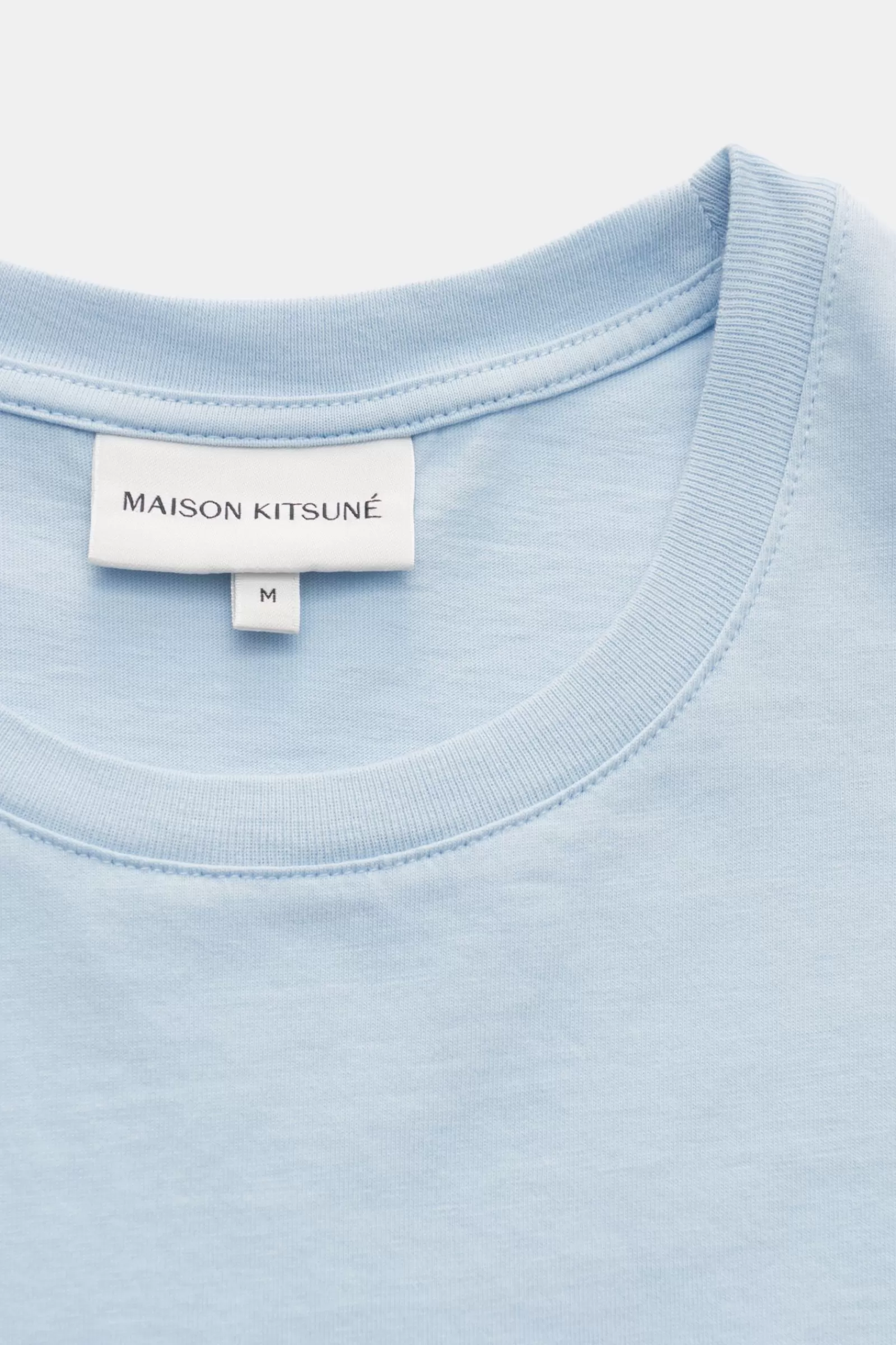 Maison Kitsune Rundhals-T-Shirt Hellblau>Maison Kitsunu00e9 Clearance