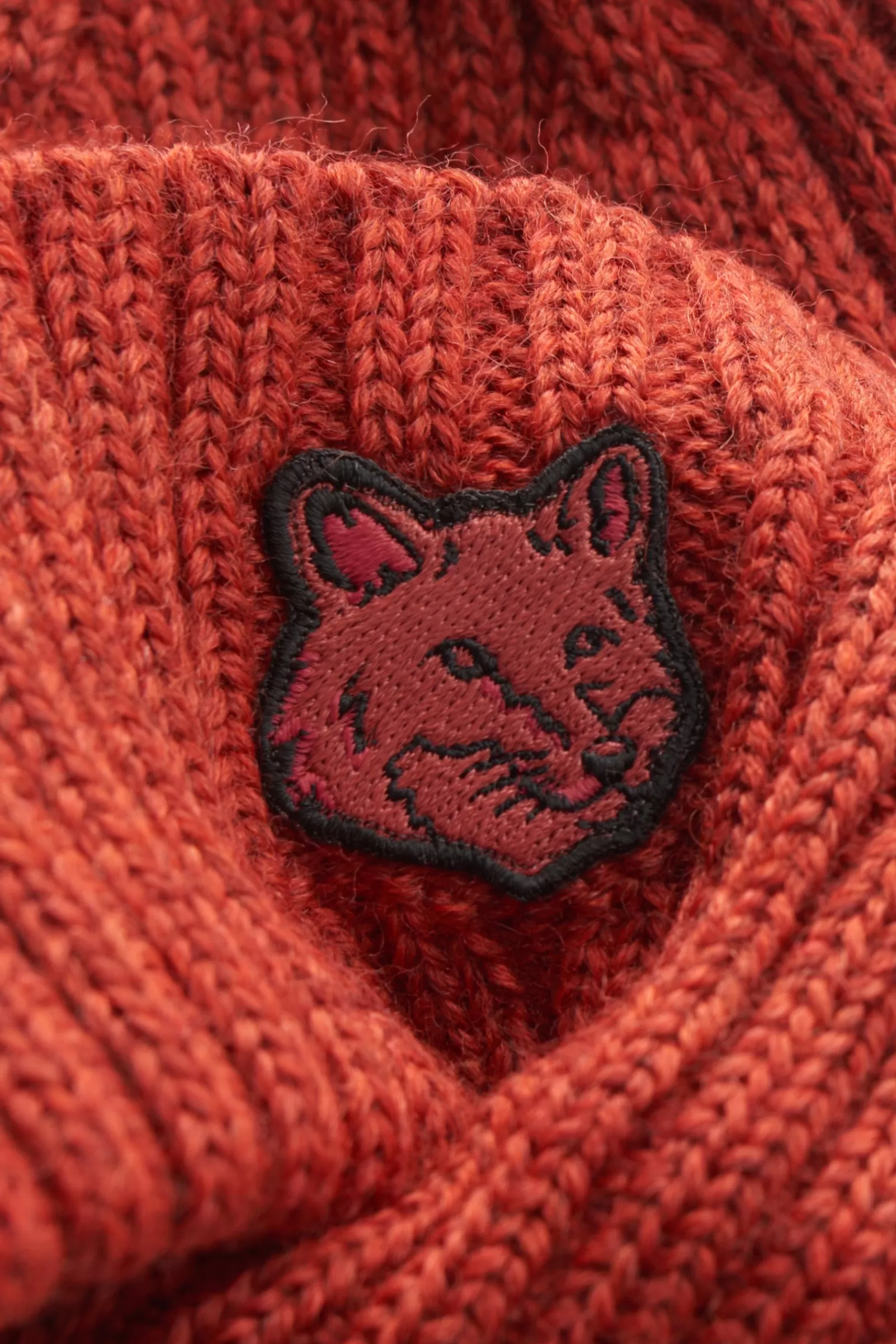 Maison Kitsune Wool Beanie Rust Red^Maison Kitsunu00e9 Shop