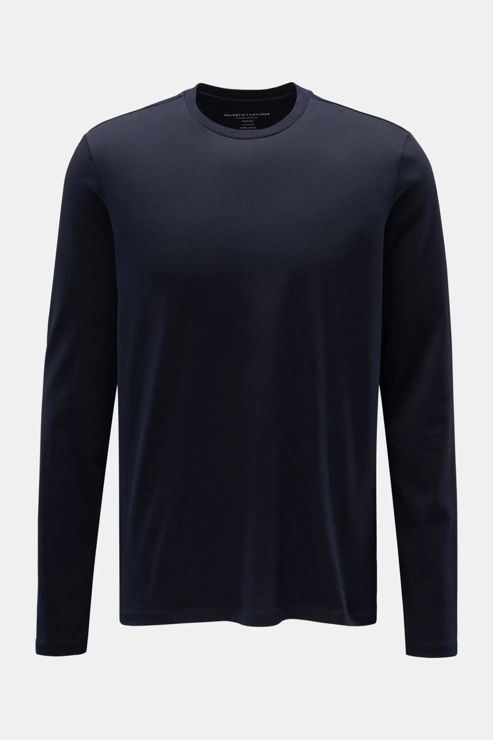 Crew Neck Long Sleeve Navy>Majestic Filatures Best Sale