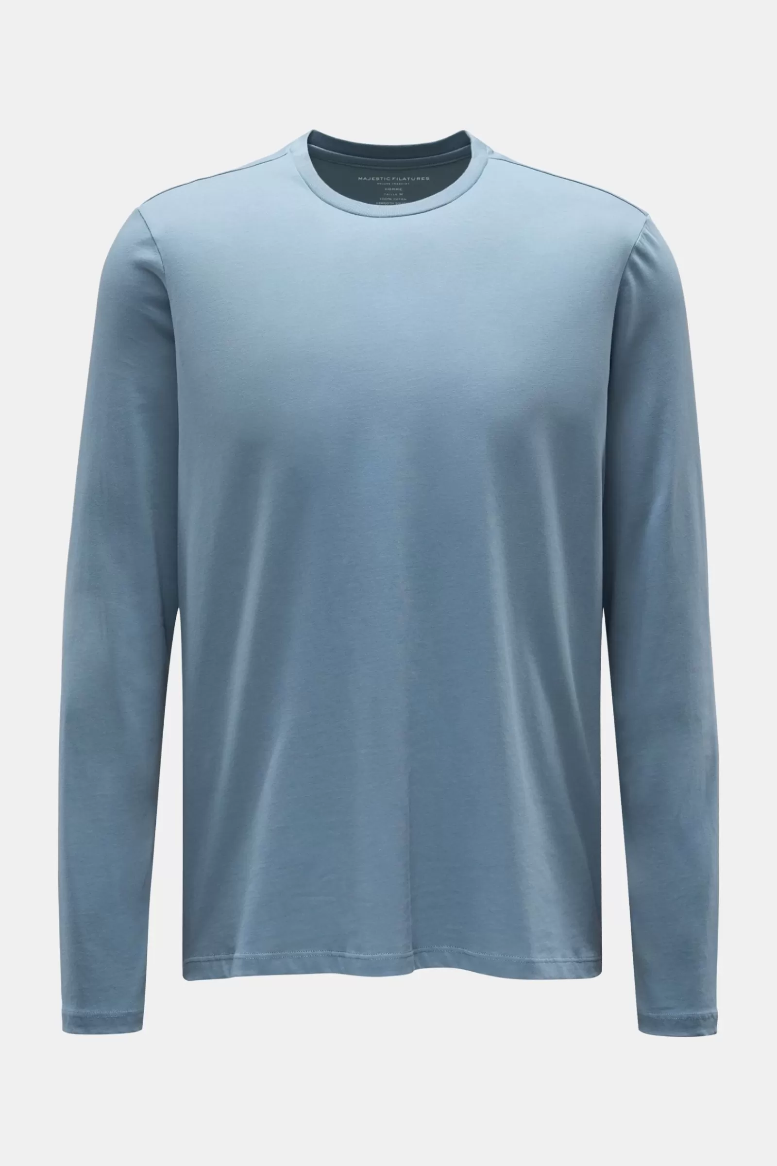 Crew Neck Long Sleeve Smoky Blue>Majestic Filatures Online