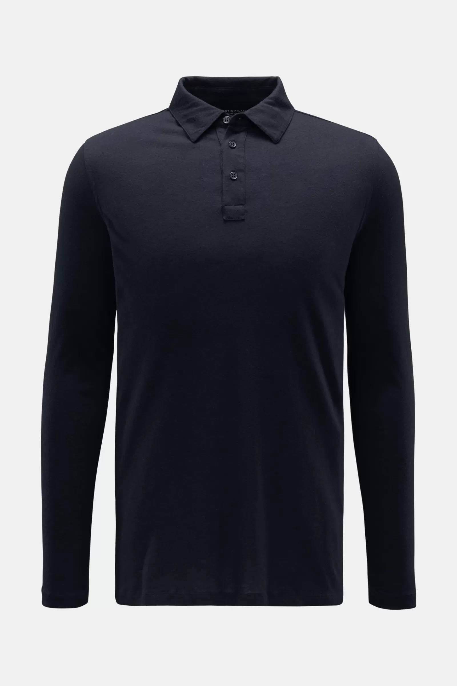 Jersey Long Sleeve Polo Shirt Navy>Majestic Filatures Cheap