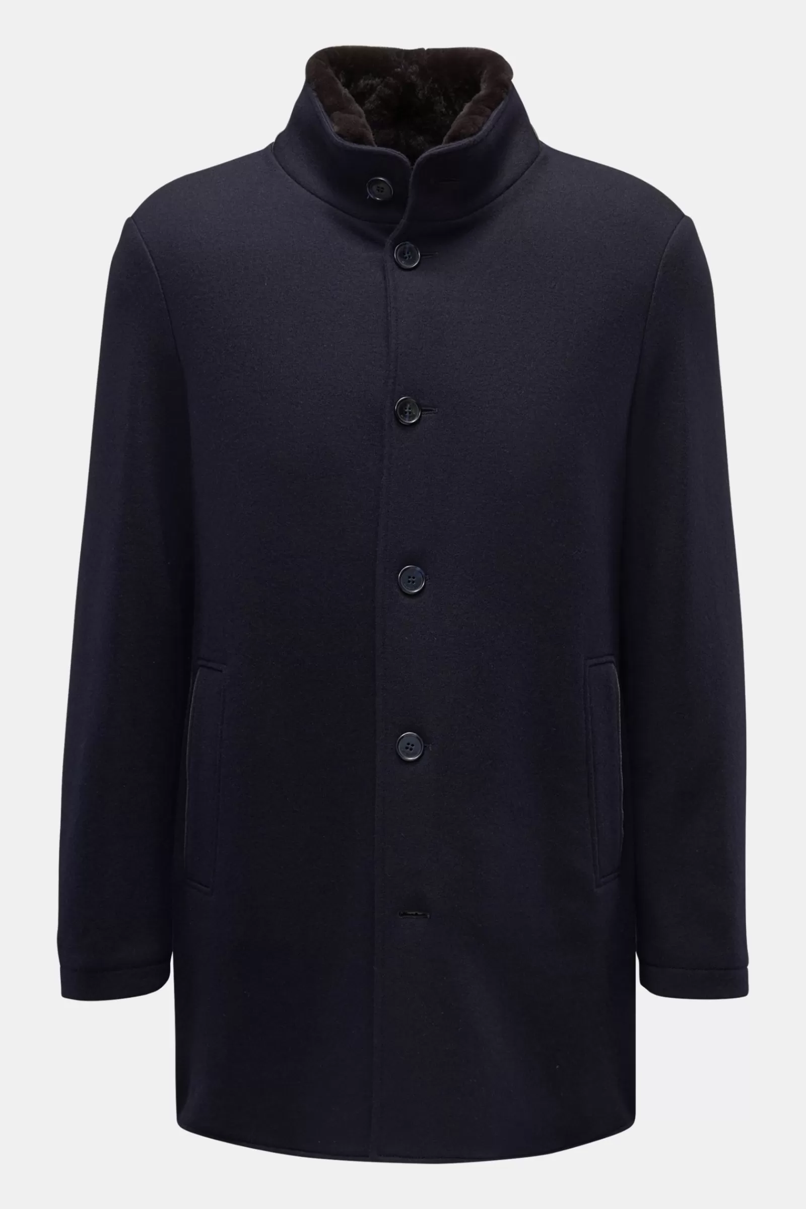 Cashmere Short Coat Navy>Mandelli Discount