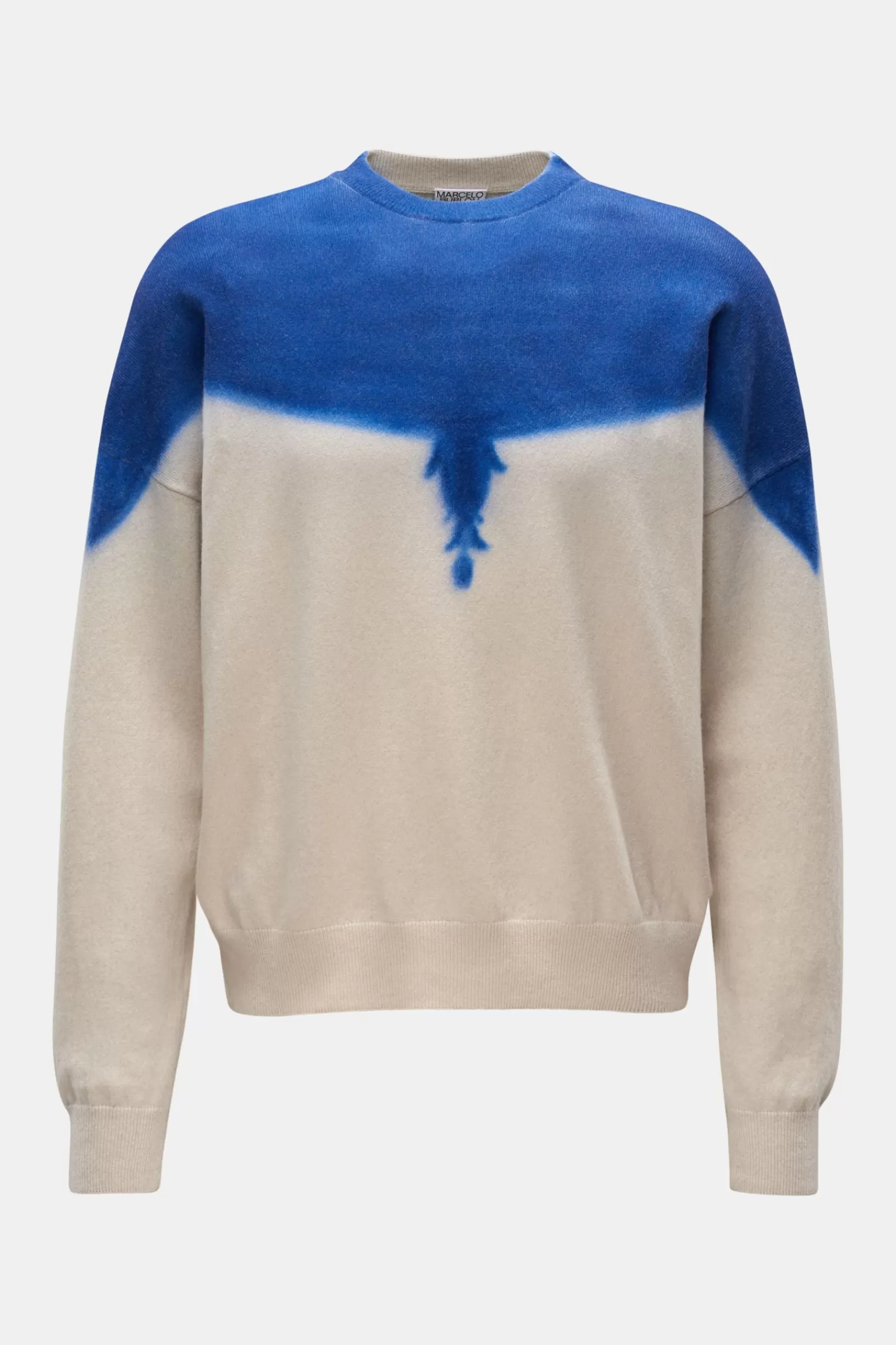 Crew Neck Jumper 'spray Wings' Blue/Cream^Marcelo Burlon New