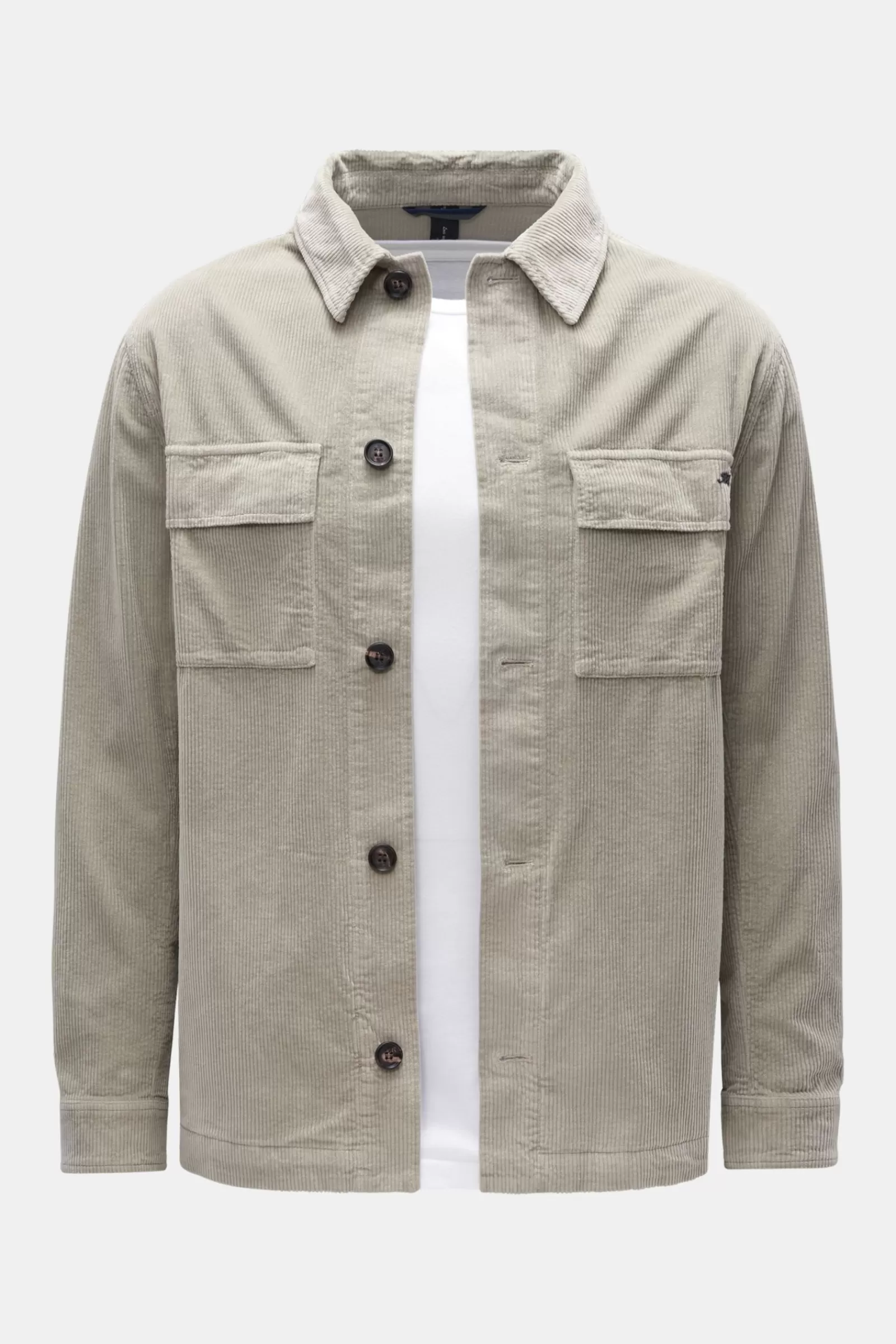 Corduroy Overshirt 'steve' Grey-Green>Mason's Fashion