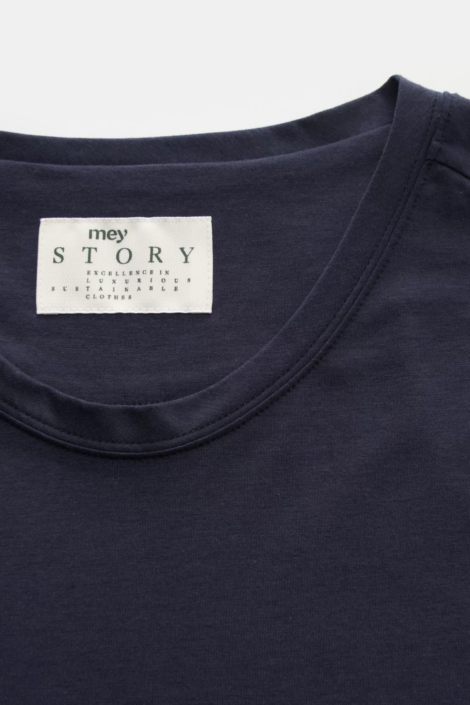 Crew Neck T-Shirt Navy>mey story Sale