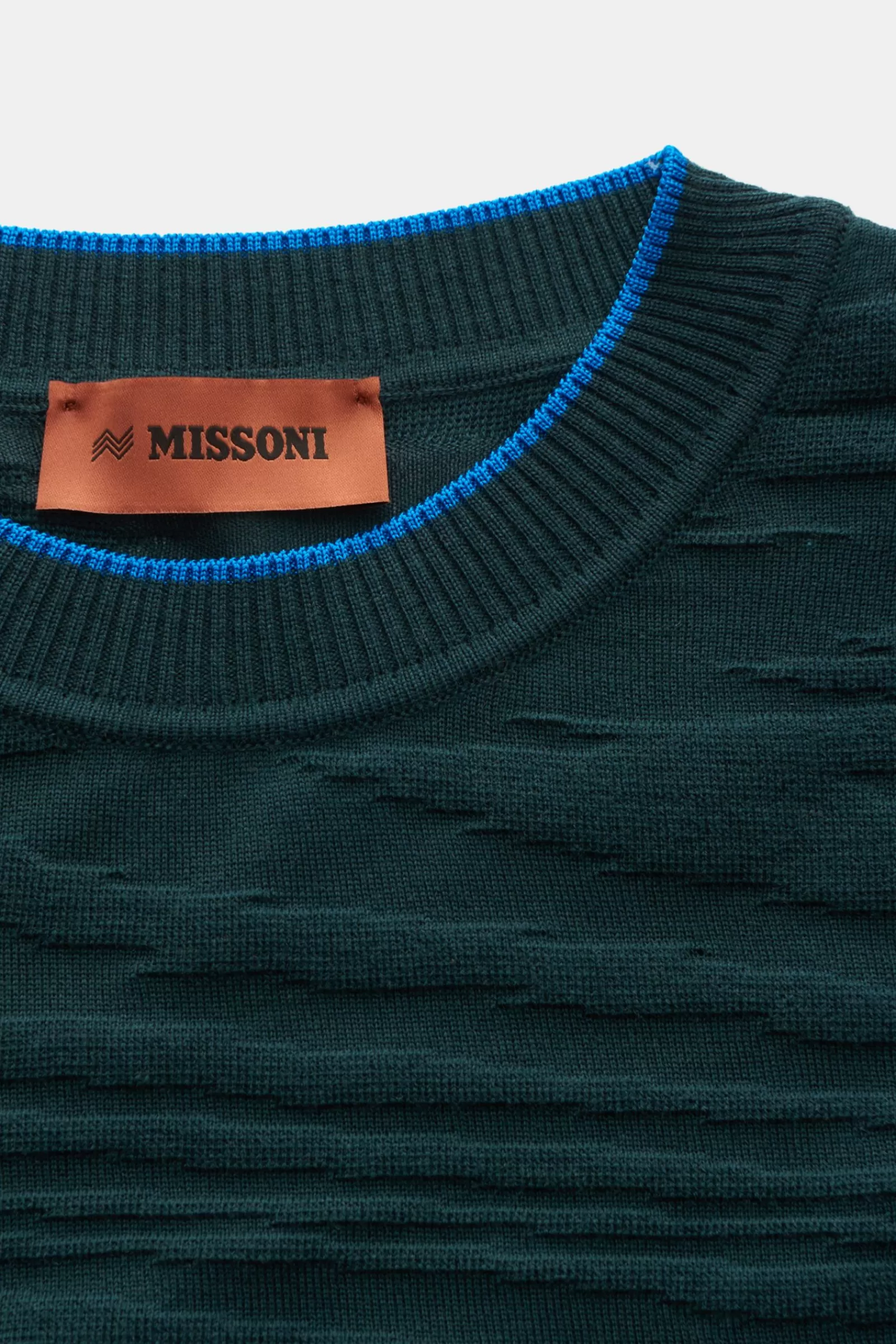 Fine Knit Crew Neck Jumper Dark Green^Missoni Best Sale