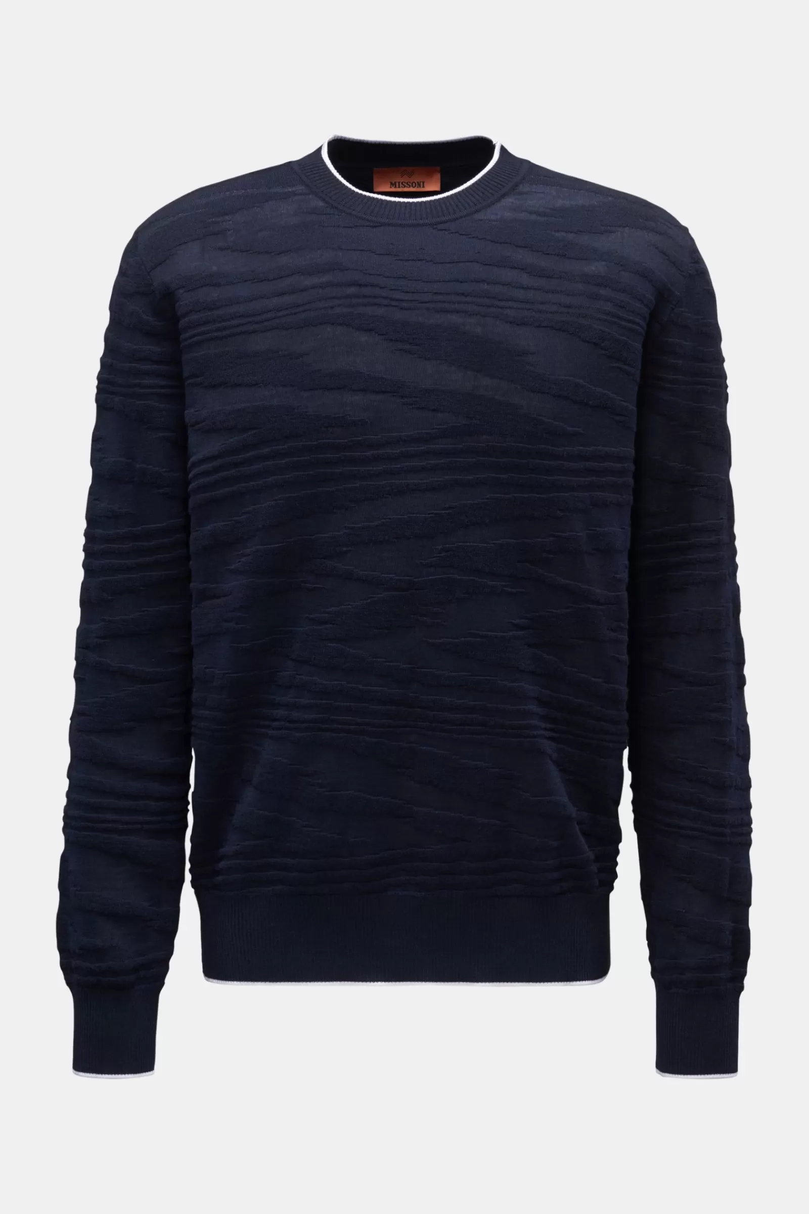 Fine Knit Crew Neck Jumper Navy^Missoni Cheap