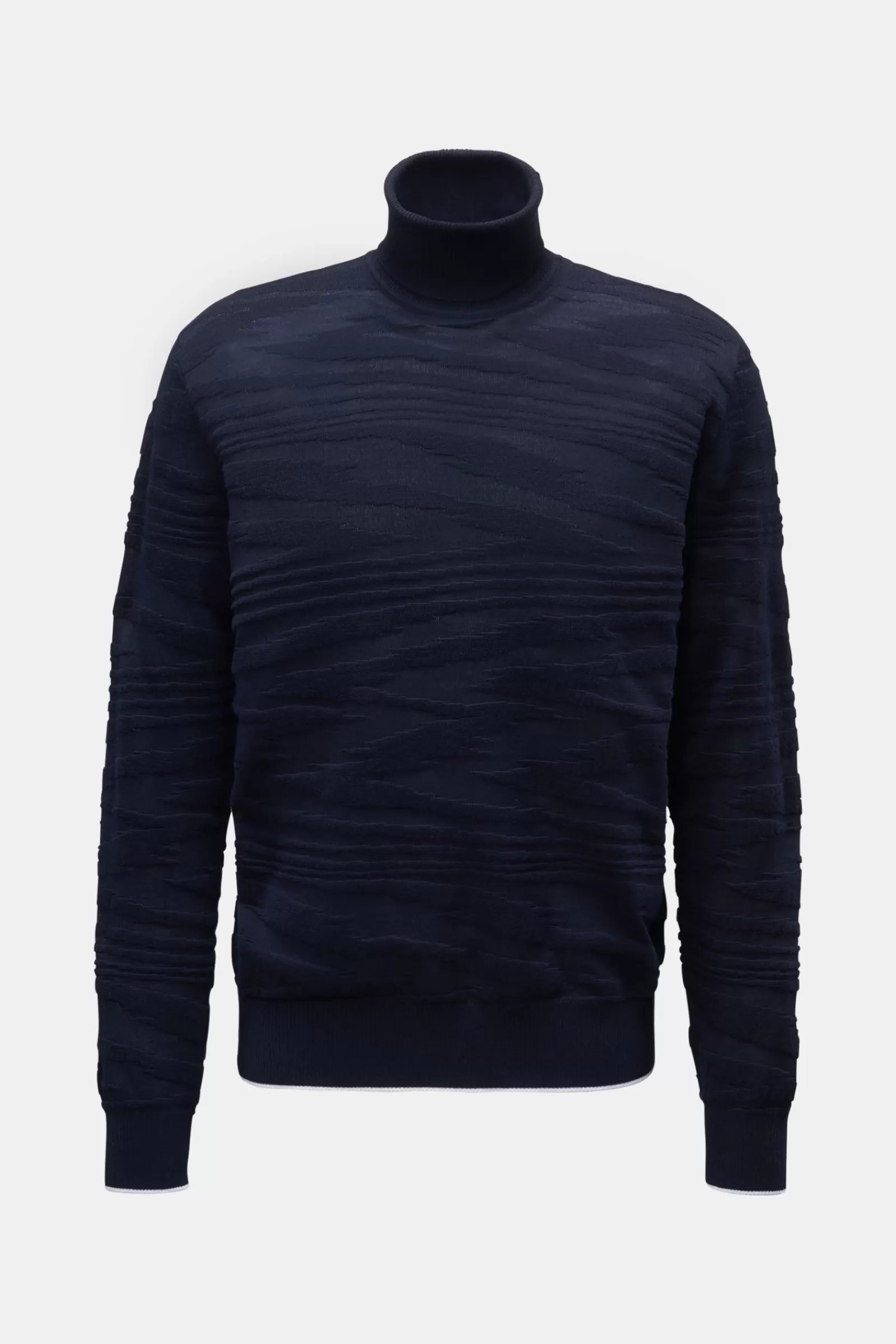 Fine Knit Turtleneck Jumper Navy^Missoni Fashion