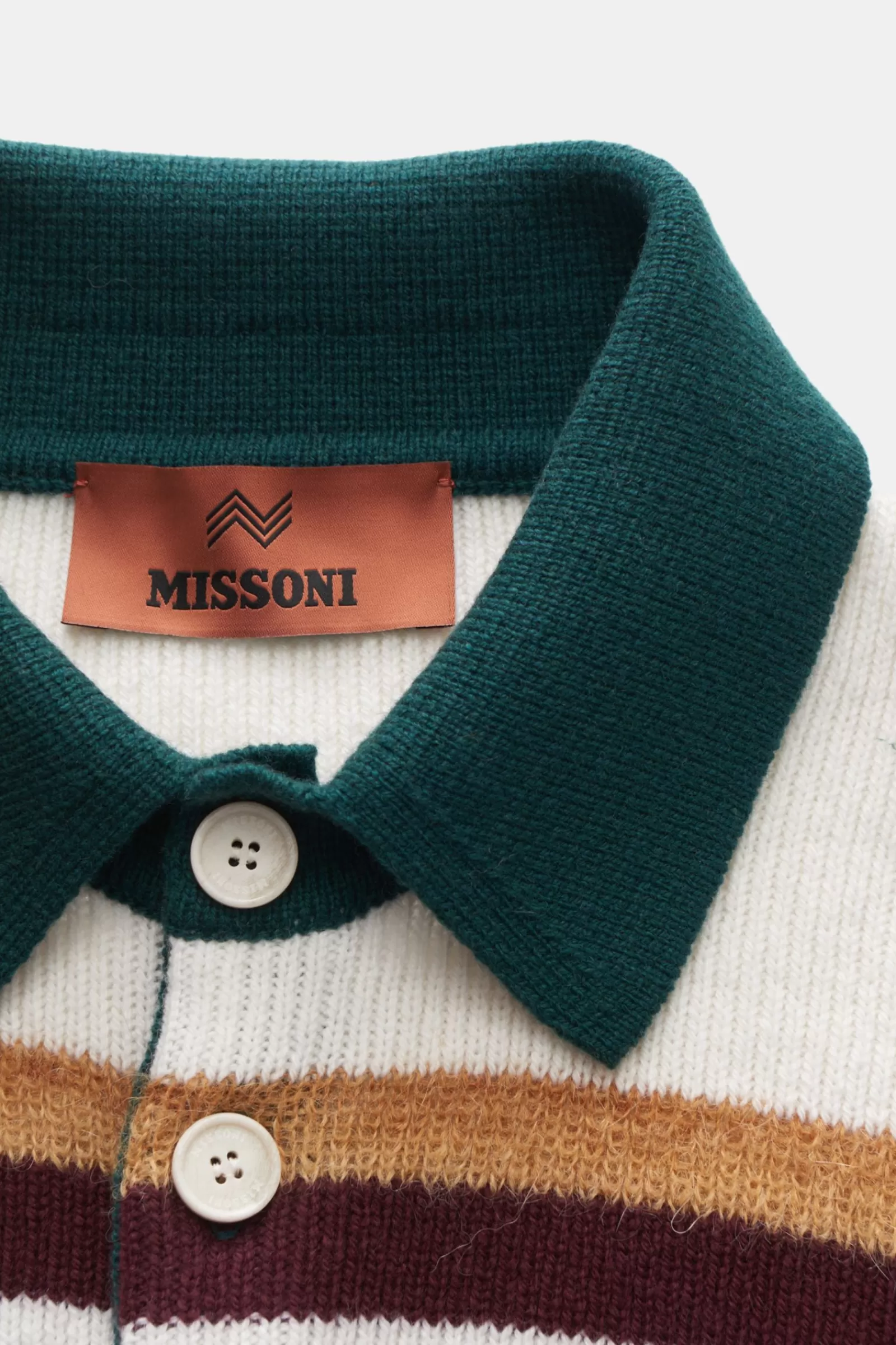 Knit Overshirt Beige/White/Green Striped^Missoni Outlet