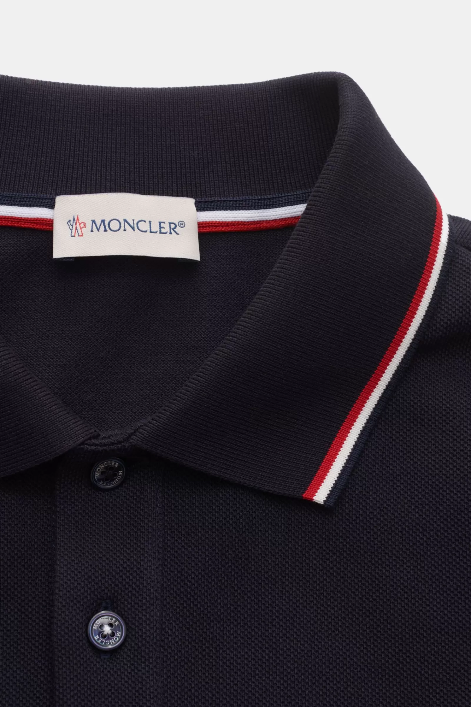 Long Sleeve Polo Shirt Navy>Moncler Store