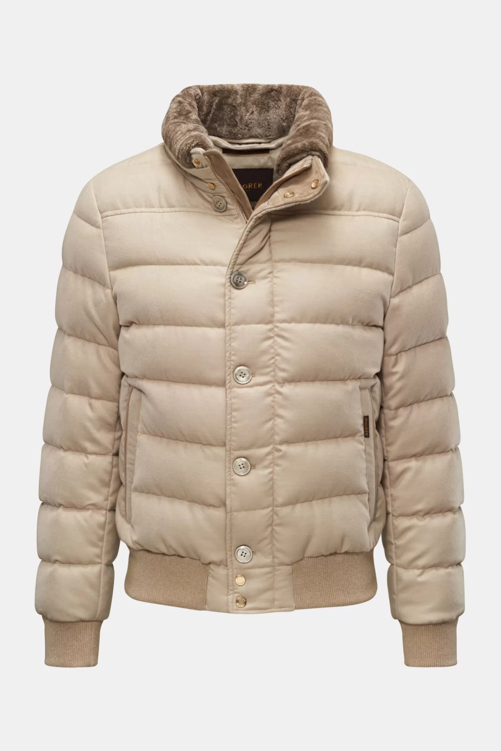 Baby Cashmere Down Blouson 'Audenio' Beige>MOORER New