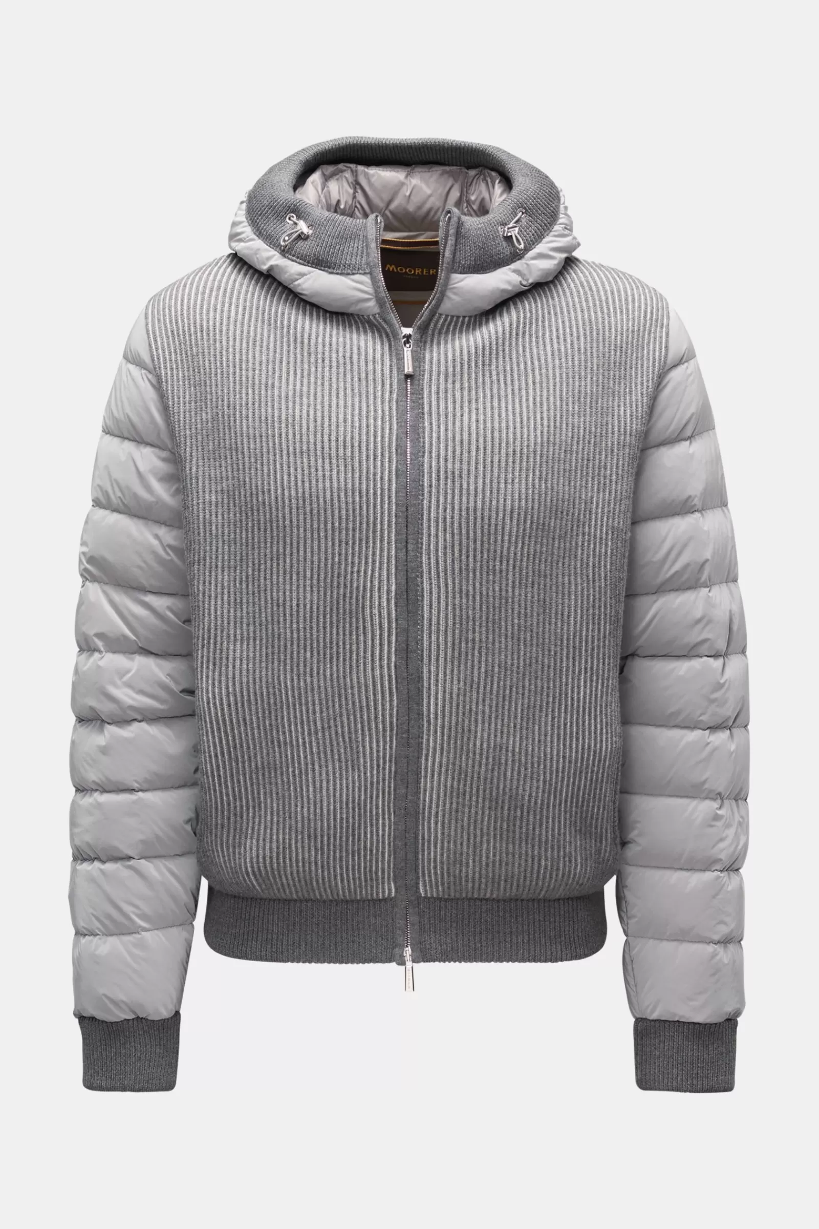 Down Blouson 'Valdes' Grey/Light Grey>MOORER Store