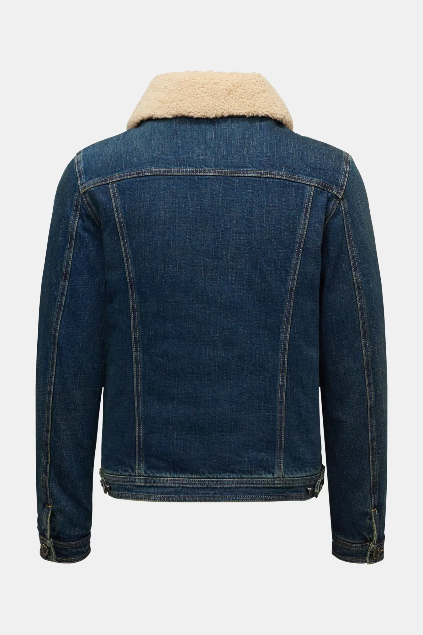 Down Denim Jacket 'Taburno' Navy>MOORER Cheap