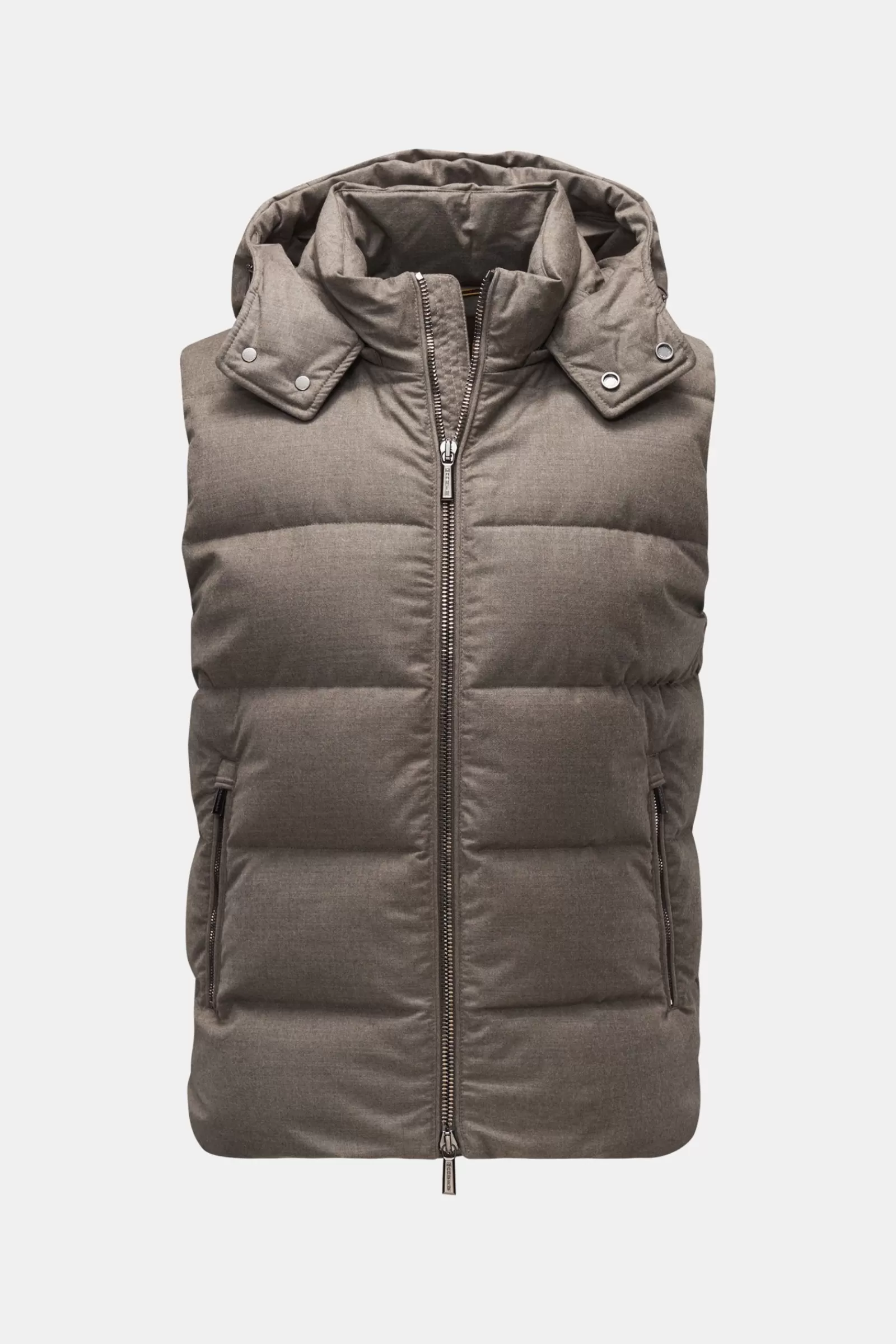 Down Gilet 'Fire' Grey-Brown>MOORER Outlet