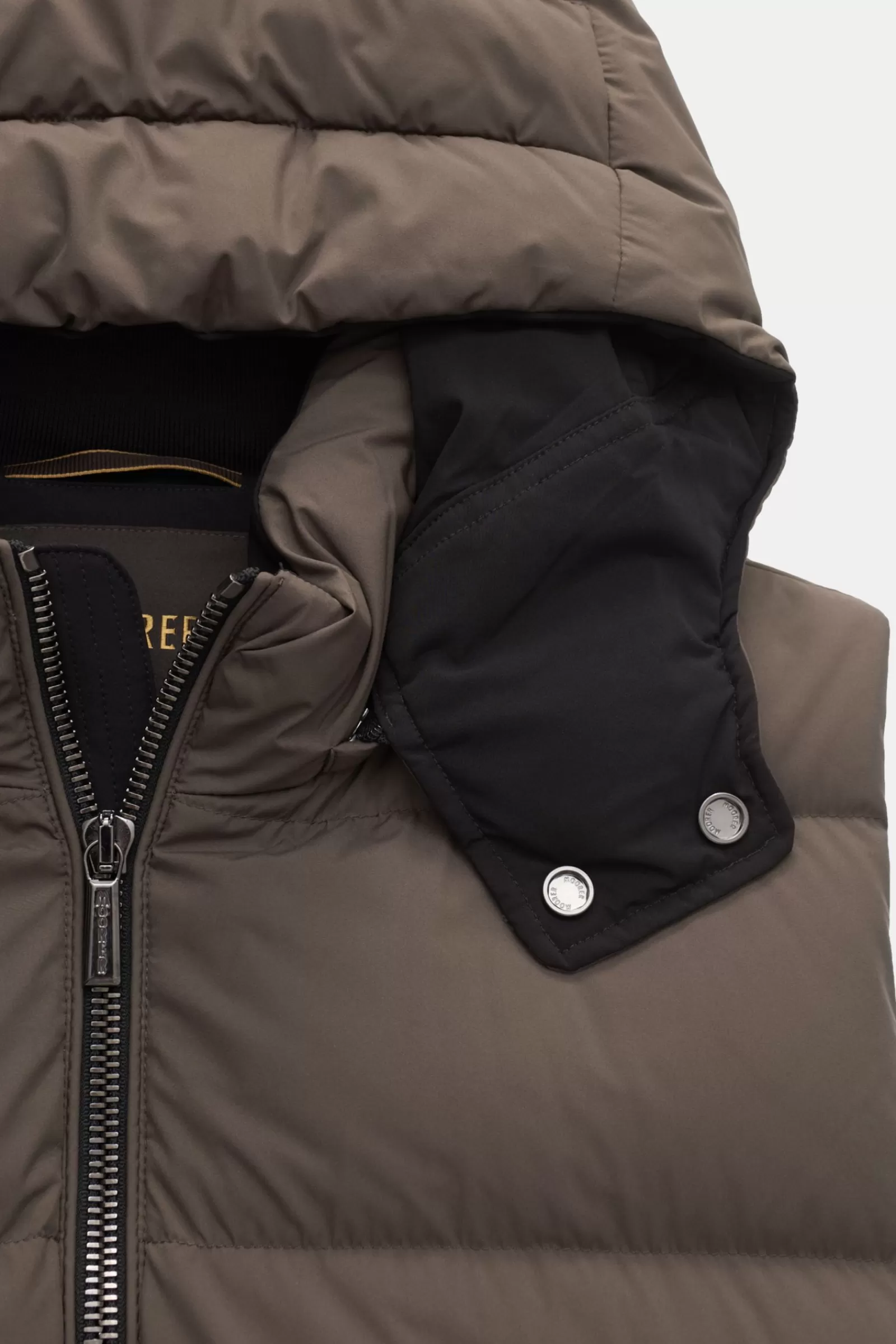 Down Gilet 'Fire-Skt' Grey-Brown>MOORER Outlet