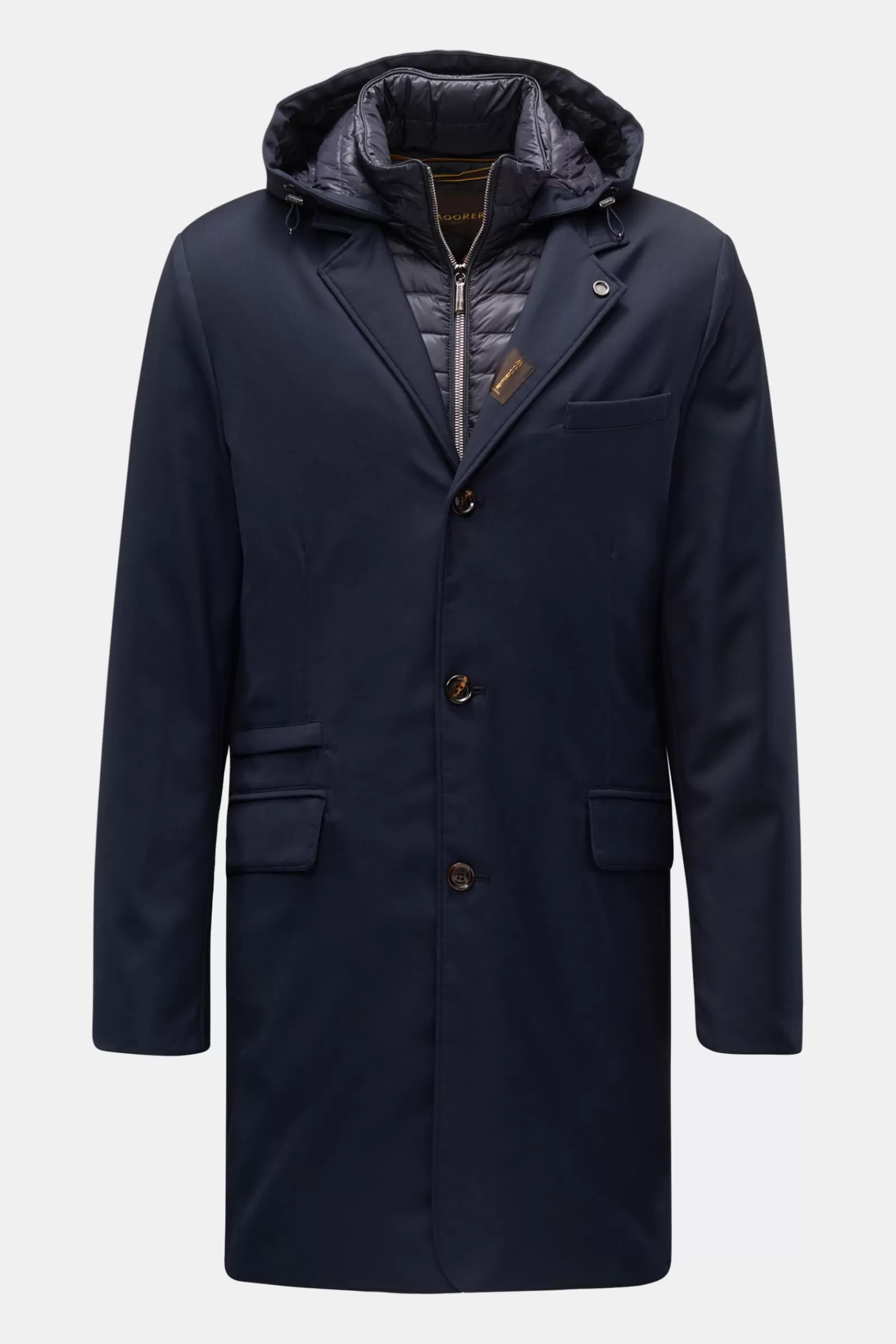 Down Short Coat 'Redon' Navy>MOORER Cheap