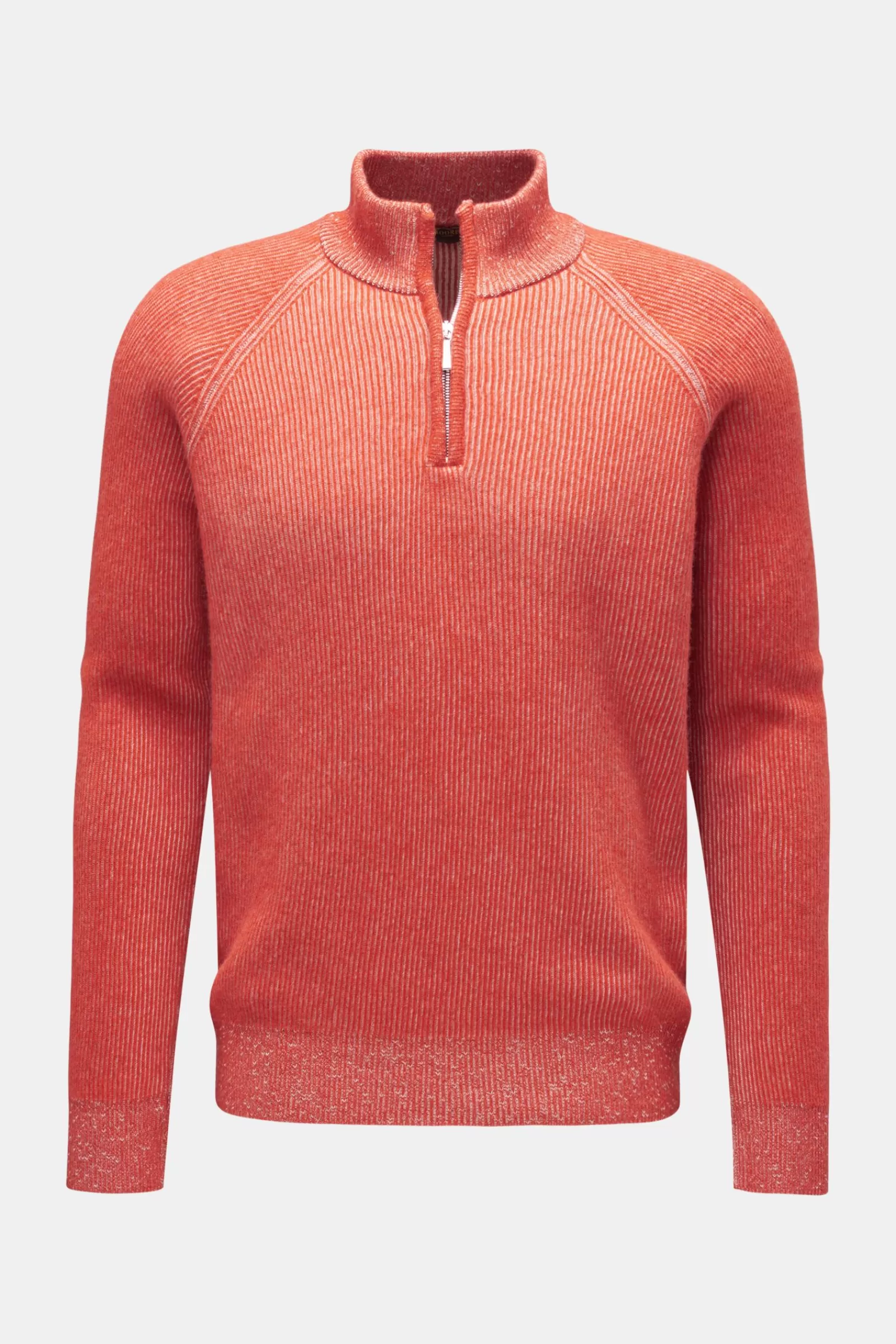 Half-Zip Jumper 'Fedro' Orange/Beige^MOORER New