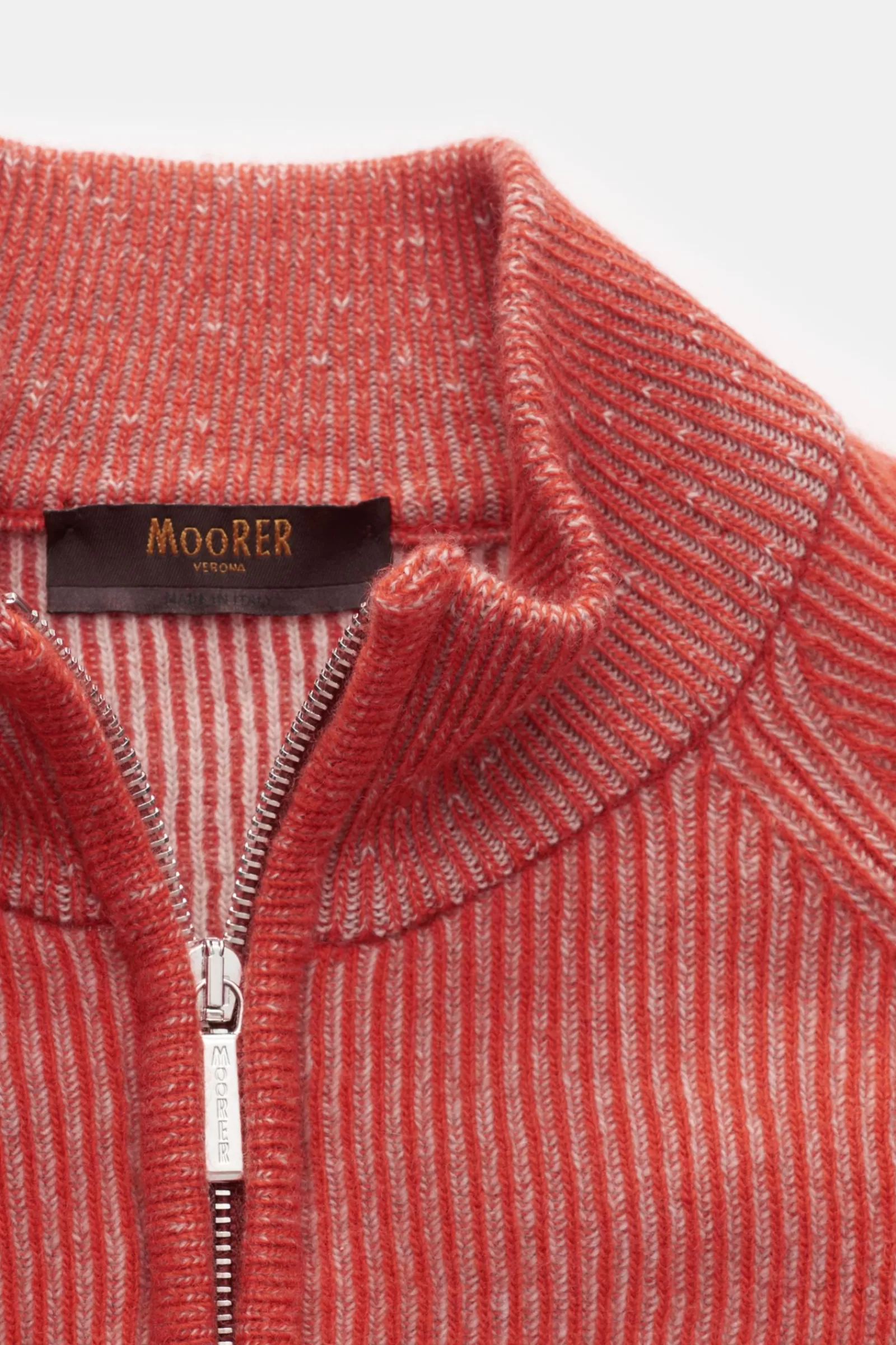 Half-Zip Jumper 'Fedro' Orange/Beige^MOORER New