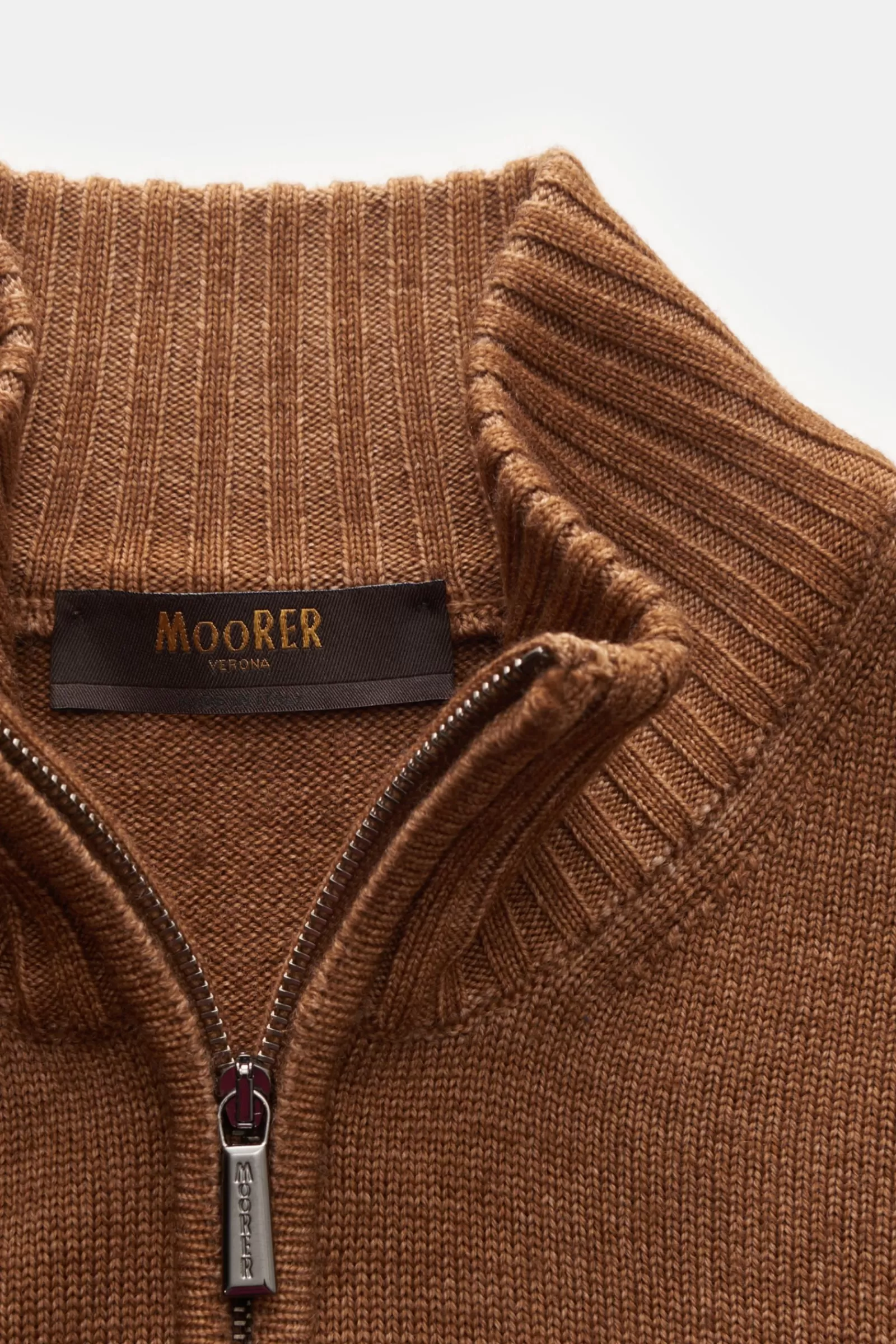 Half-Zip Jumper 'Terni' Light Brown^MOORER Online