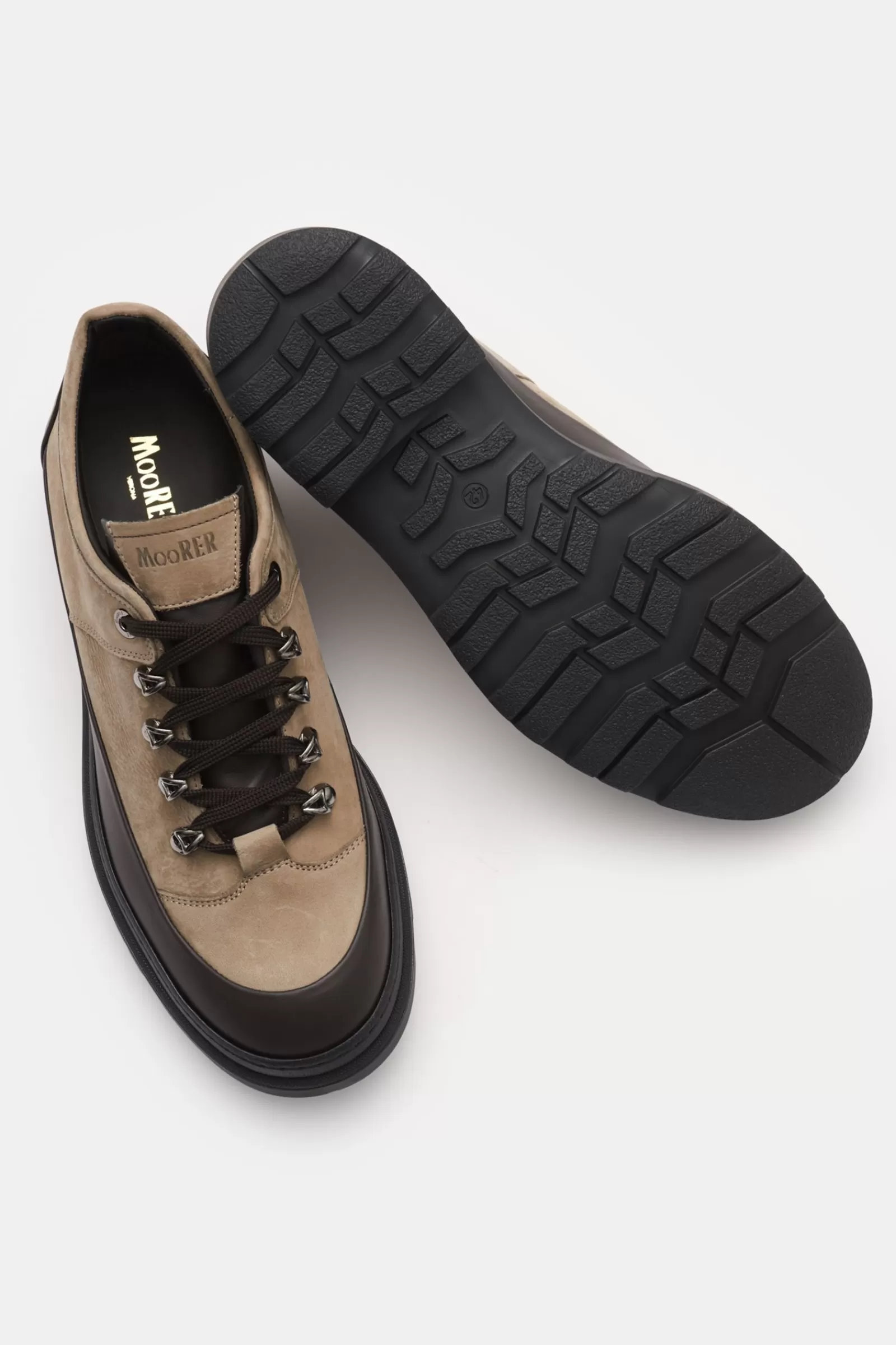 Lace-Up Shoes 'Roque-Nkm' Beige/Dark Brown^MOORER Best