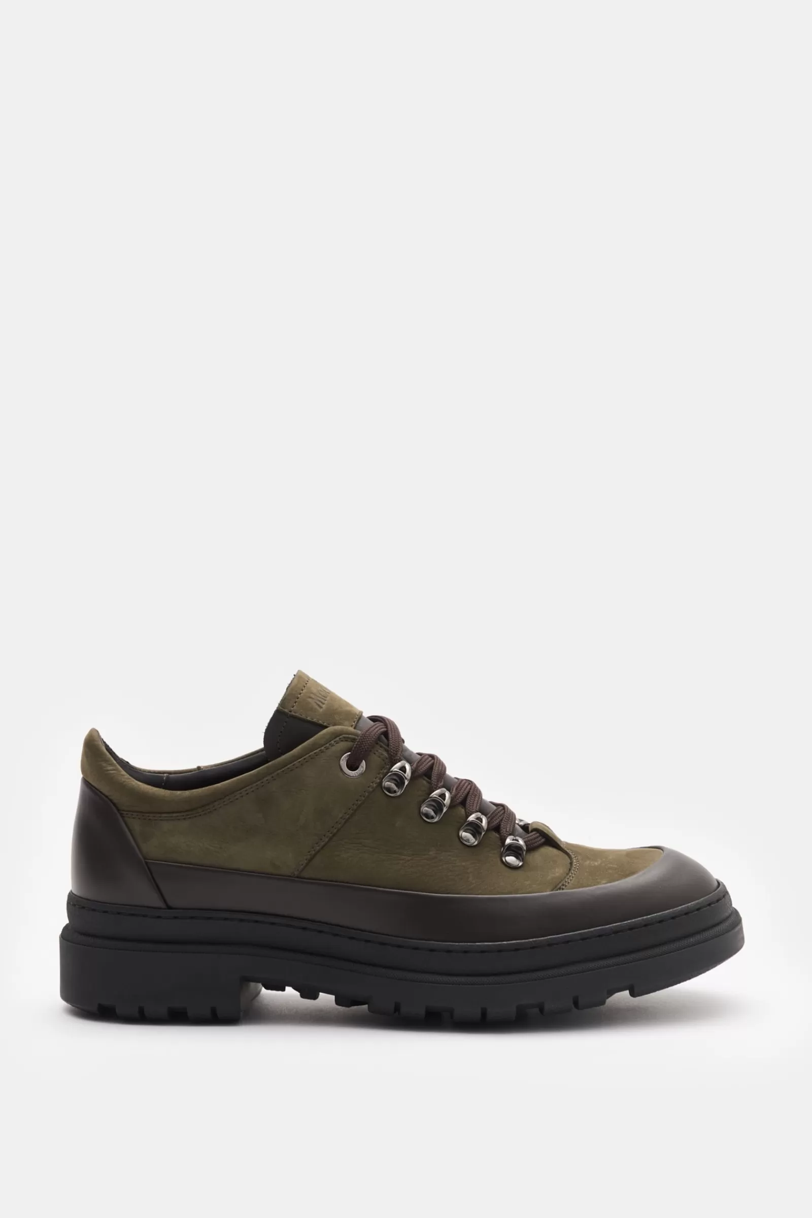 Lace-Up Shoes 'Roque-Nkm' Olive/Dark Brown^MOORER Shop