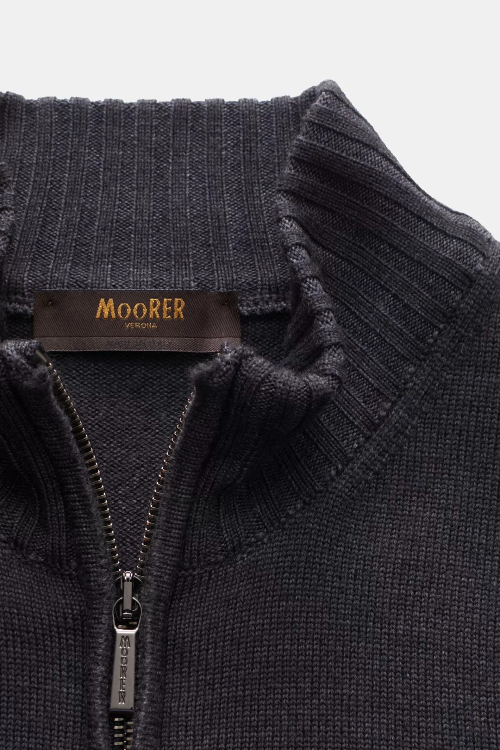 Merino Cardigan 'Urbino' Dark Grey^MOORER Cheap