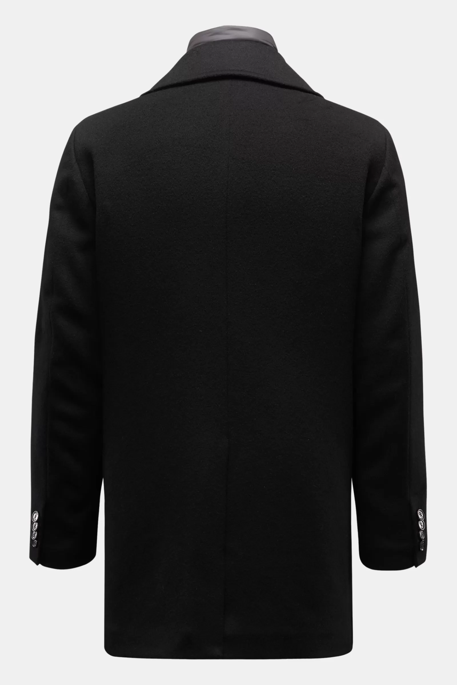 Wool Short Coat 'Monferrato' Black>MOORER Best